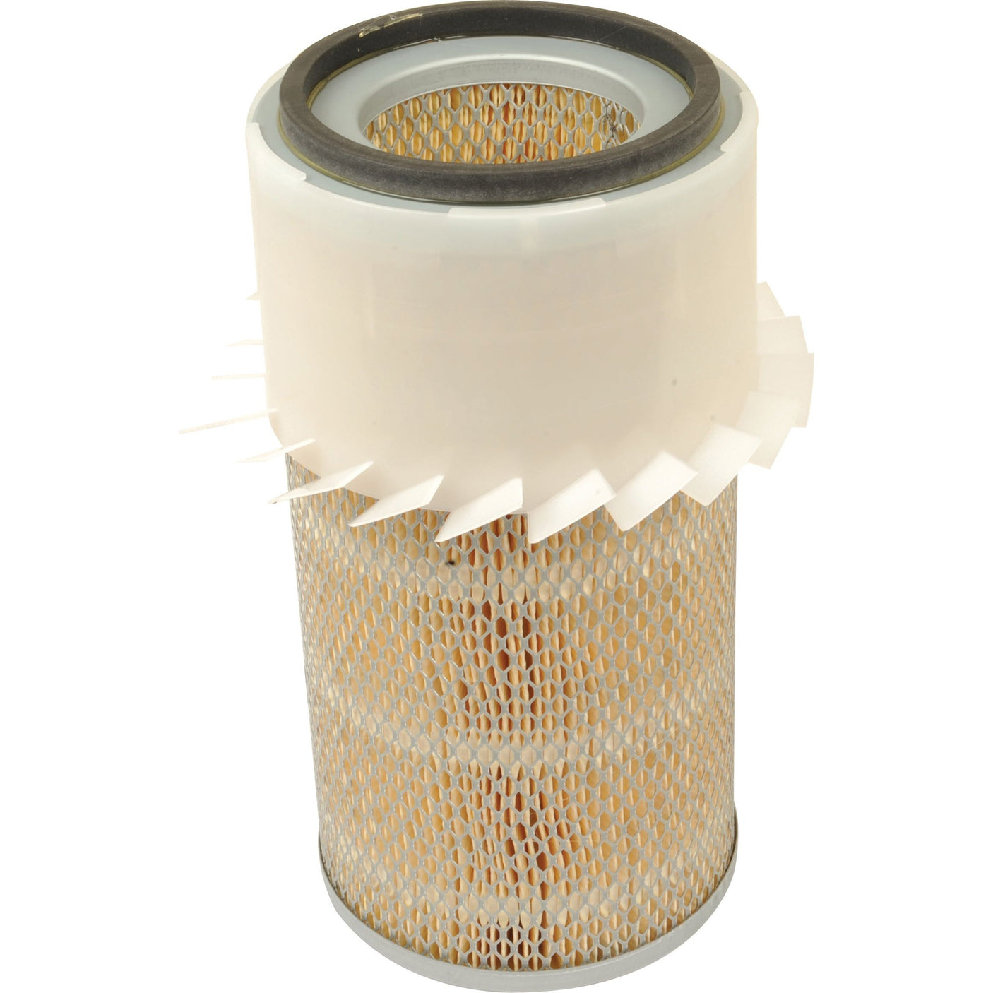 Sparex Air Filter - Outer (Part No. S.108960) with a white plastic frame and pleated paper filtering element, compatible with Manitou MLT523 and Fleetguard AF4909K models.