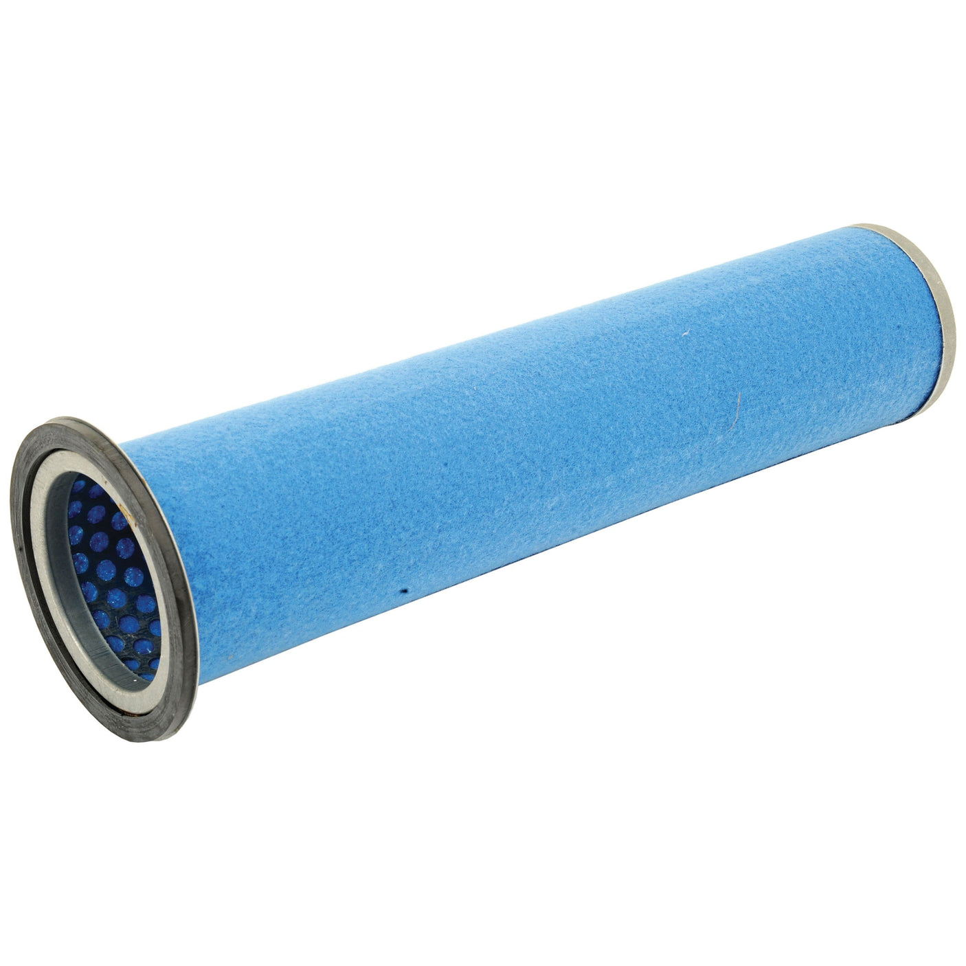 A cylindrical blue air filter with black and white end caps, the Air Filter - Inner - AF4983 by Sparex (Sparex Part No. S.108965) provides optimal performance.