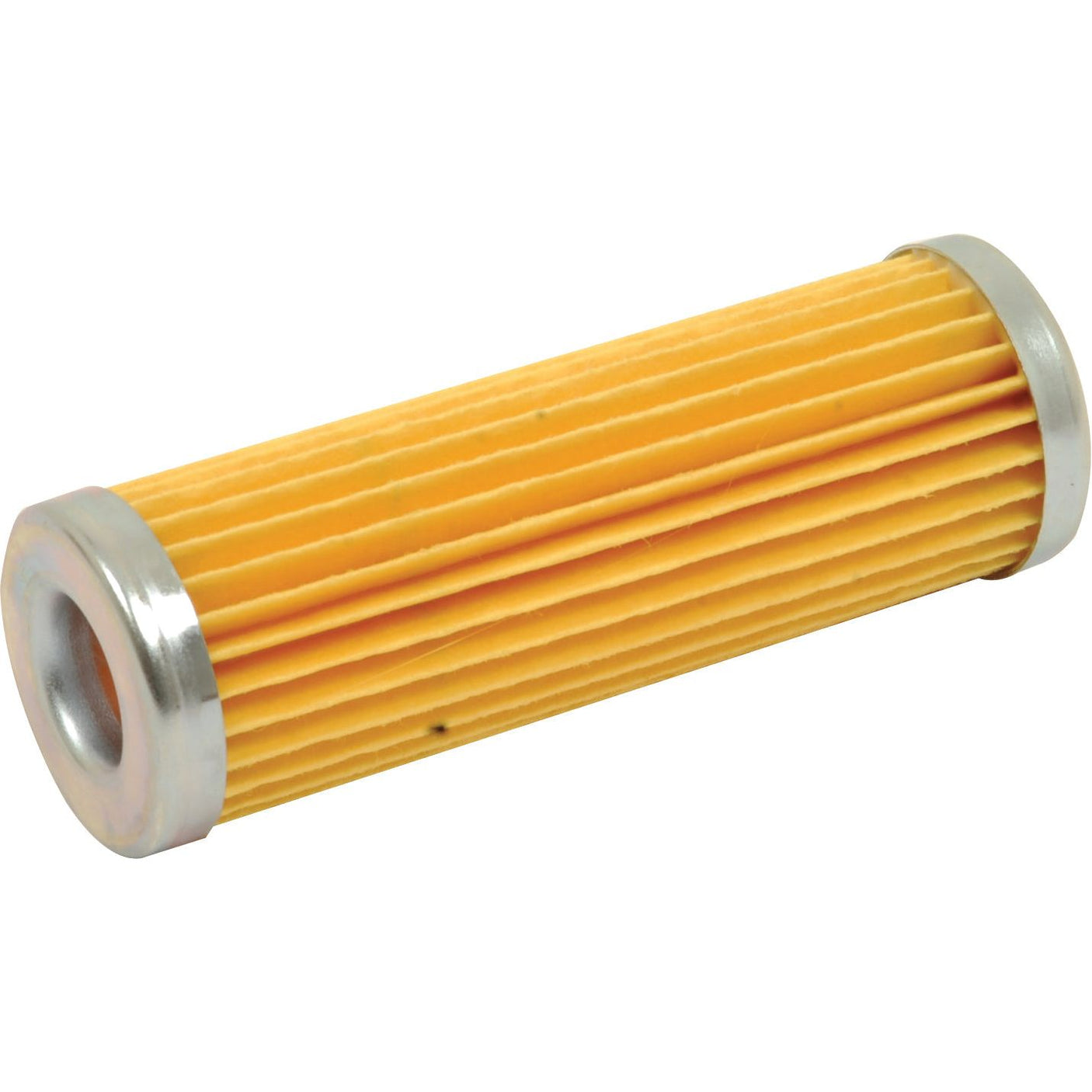 A Sparex Fuel Filter - Element (FF5104) with a cylindrical, pleated paper design and metal end caps.