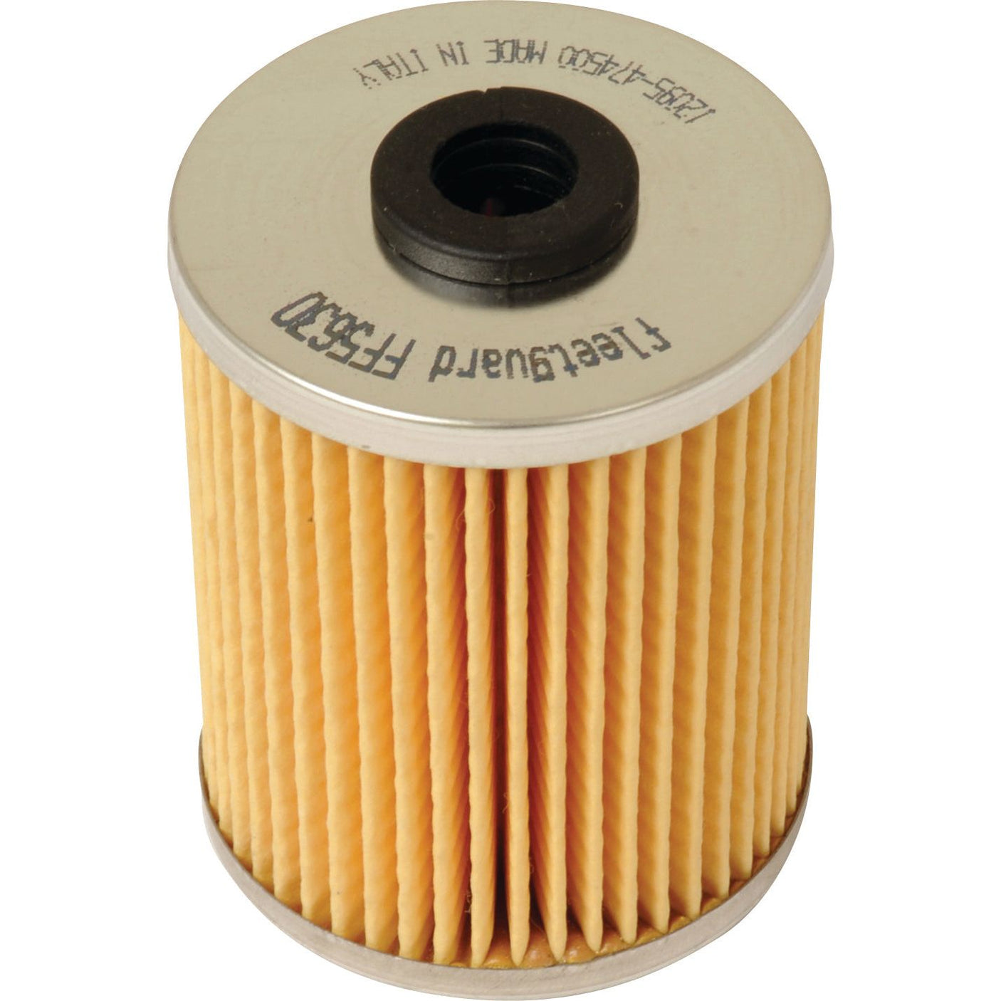 A cylindrical pleated fuel filter with a metal top and bottom, the Sparex Fuel Filter - Element - FF5630 (Sparex Part No. S.109096) features printed text on the top surface, including "FF5630" and "Sparex," making it a reliable choice for Renault vehicles.