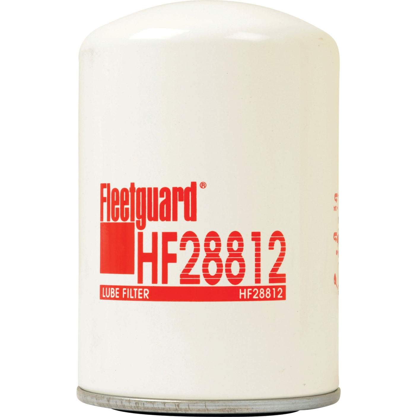 A white Sparex HF28812 hydraulic filter with red text and logo, ideal for Massey Ferguson machines.