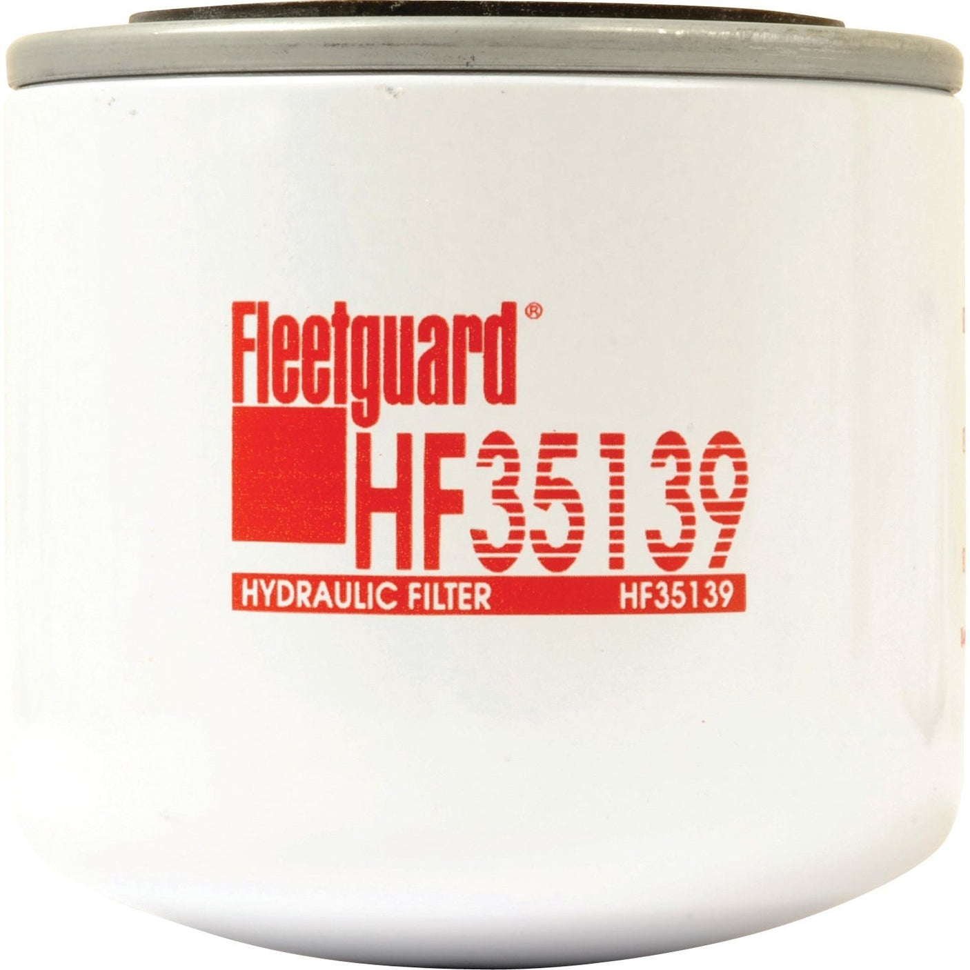 The Sparex Hydraulic Filter - Spin On - HF35139 (Sparex Part No.S.109234) is designed for the JCB 3CX and features a white casing with red labeling.