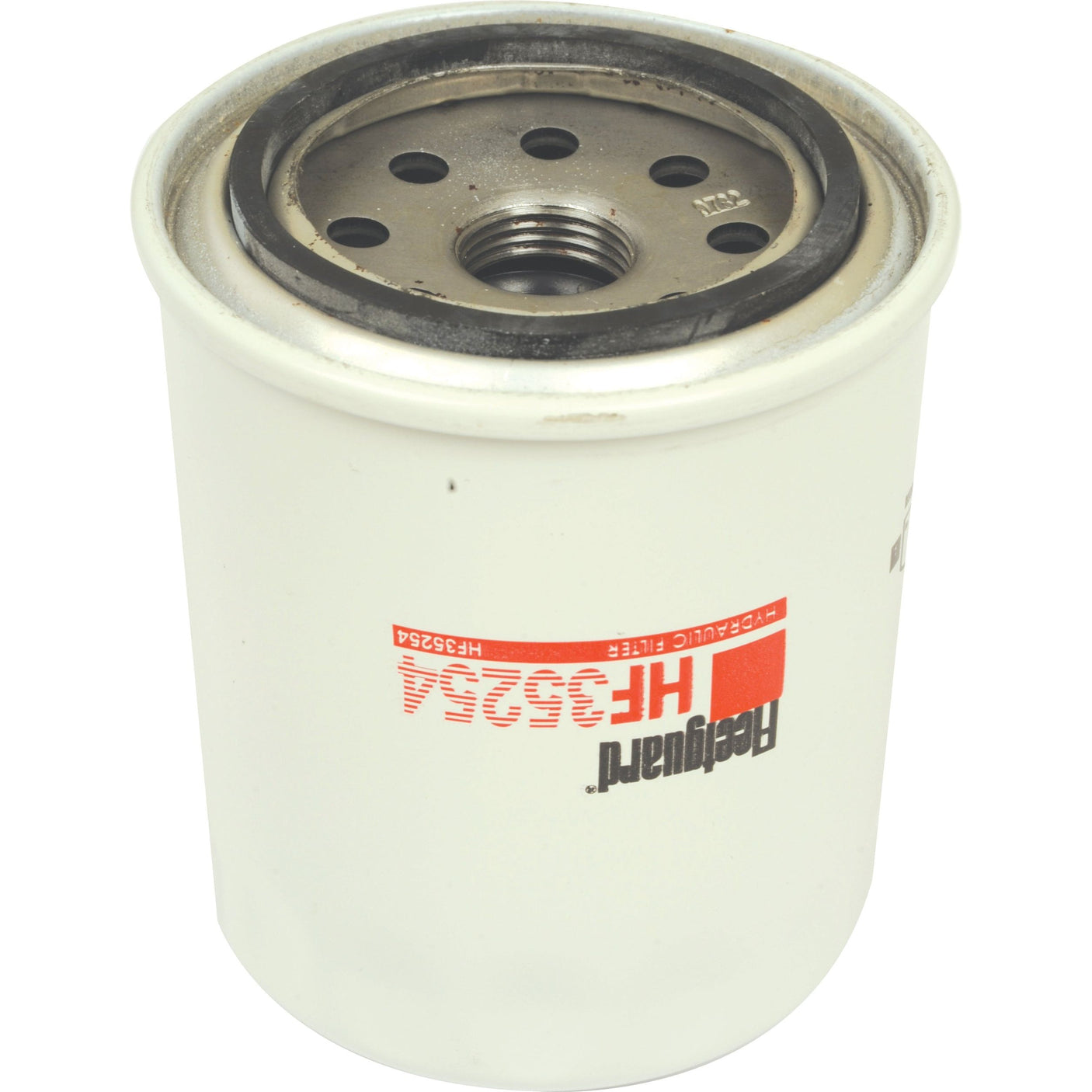 A white Sparex HF35254 spin-on hydraulic filter (Sparex Part No. S.109240) with a metal top and several holes, suitable for Ford/New Holland vehicles.