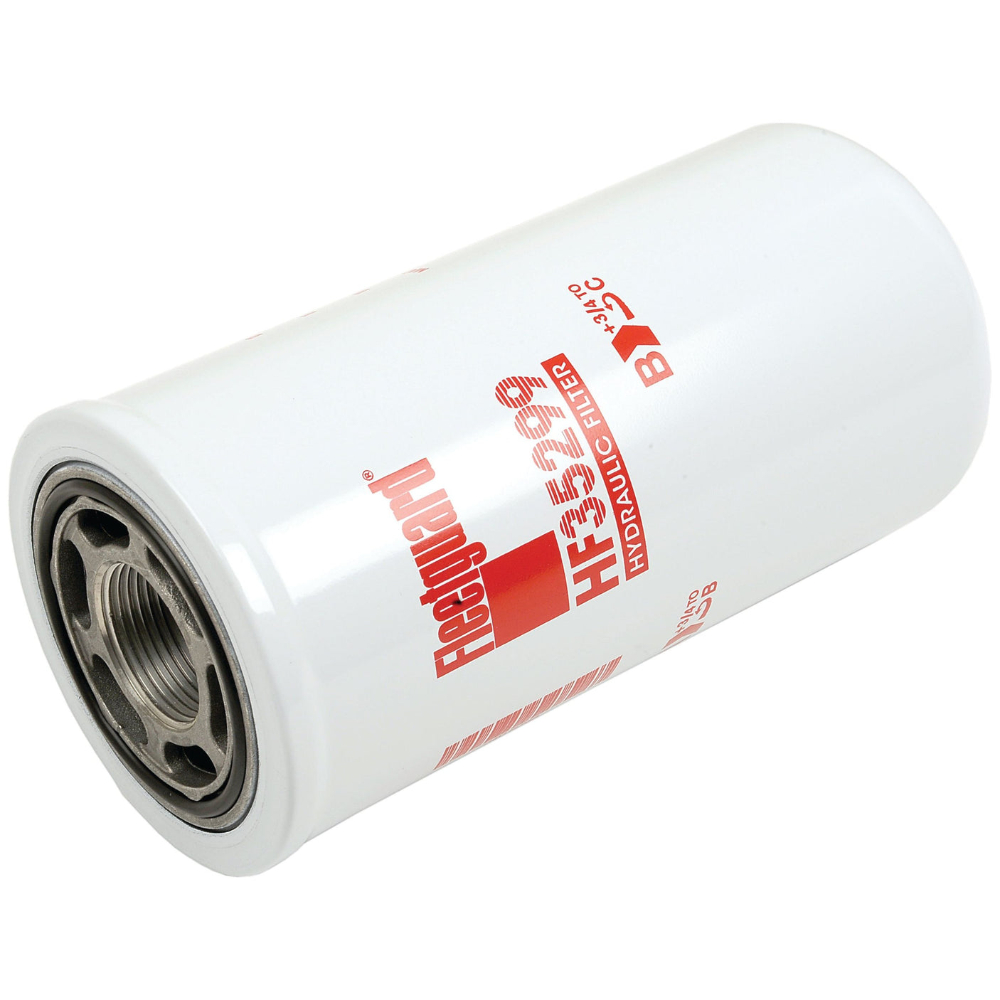 A white cylindrical hydraulic filter with the brand "Sparex" and the model number "HF35299" printed on it, designed for John Deere filters.