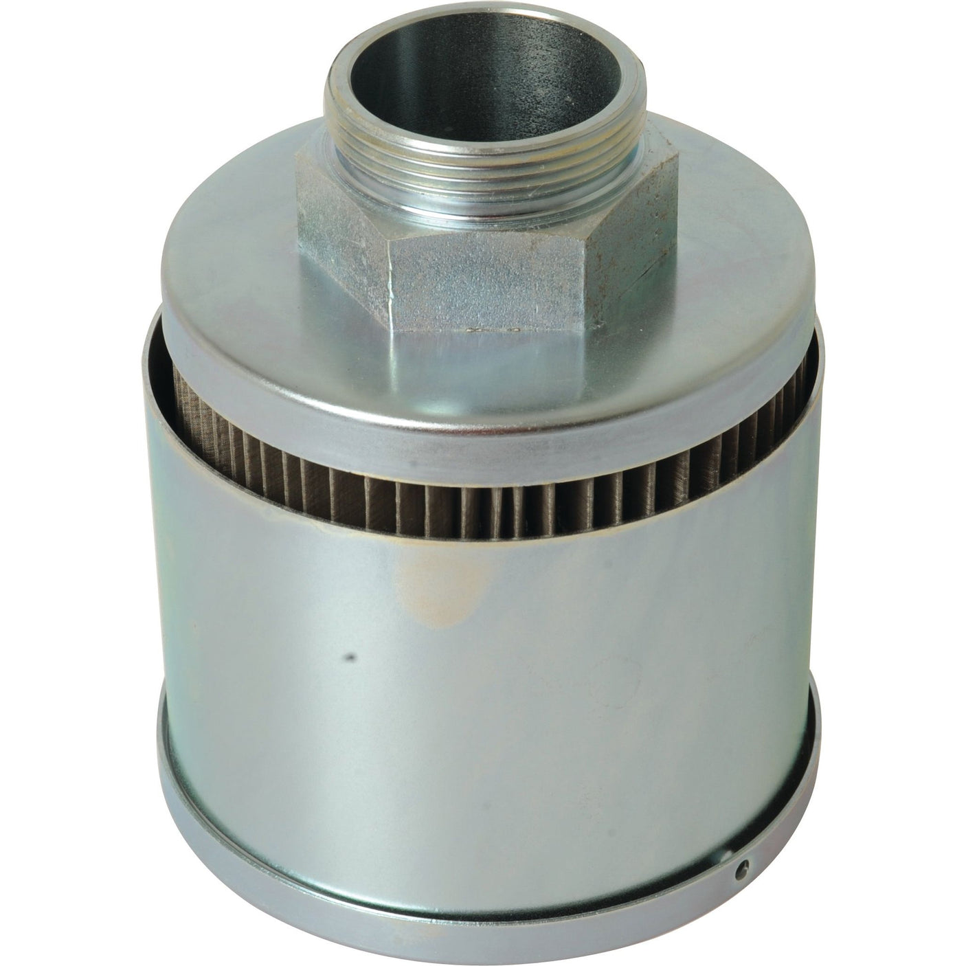 A cylindrical metal Sparex Hydraulic Filter - Spin On HF35342 (Sparex Part No. S.109257) with a M48 x 2.00 thread size connector on top and pleated filtration material within.