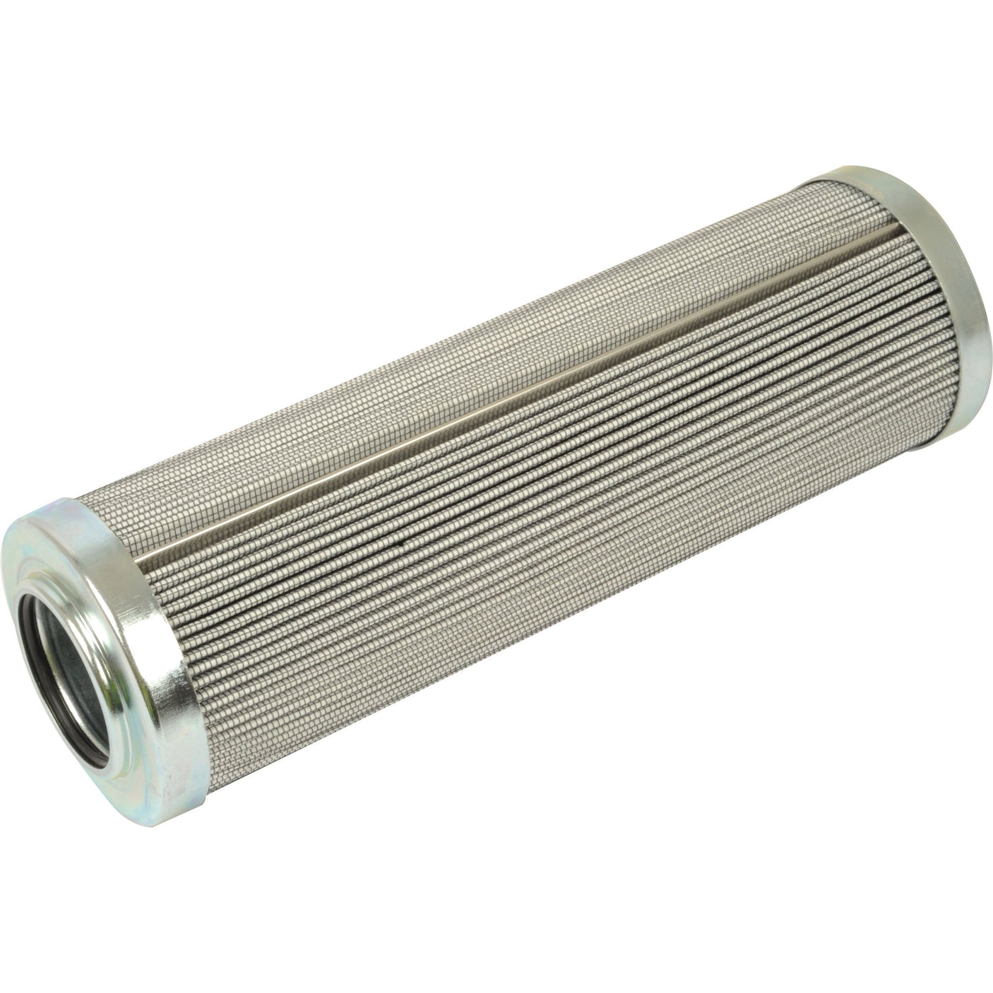 The Sparex Hydraulic Filter Element HF35343 (Sparex Part No. S.109258) is a cylindrical metal mesh filter featuring threaded end caps, engineered specifically for fluid filtration in Fleetguard and John Deere equipment.