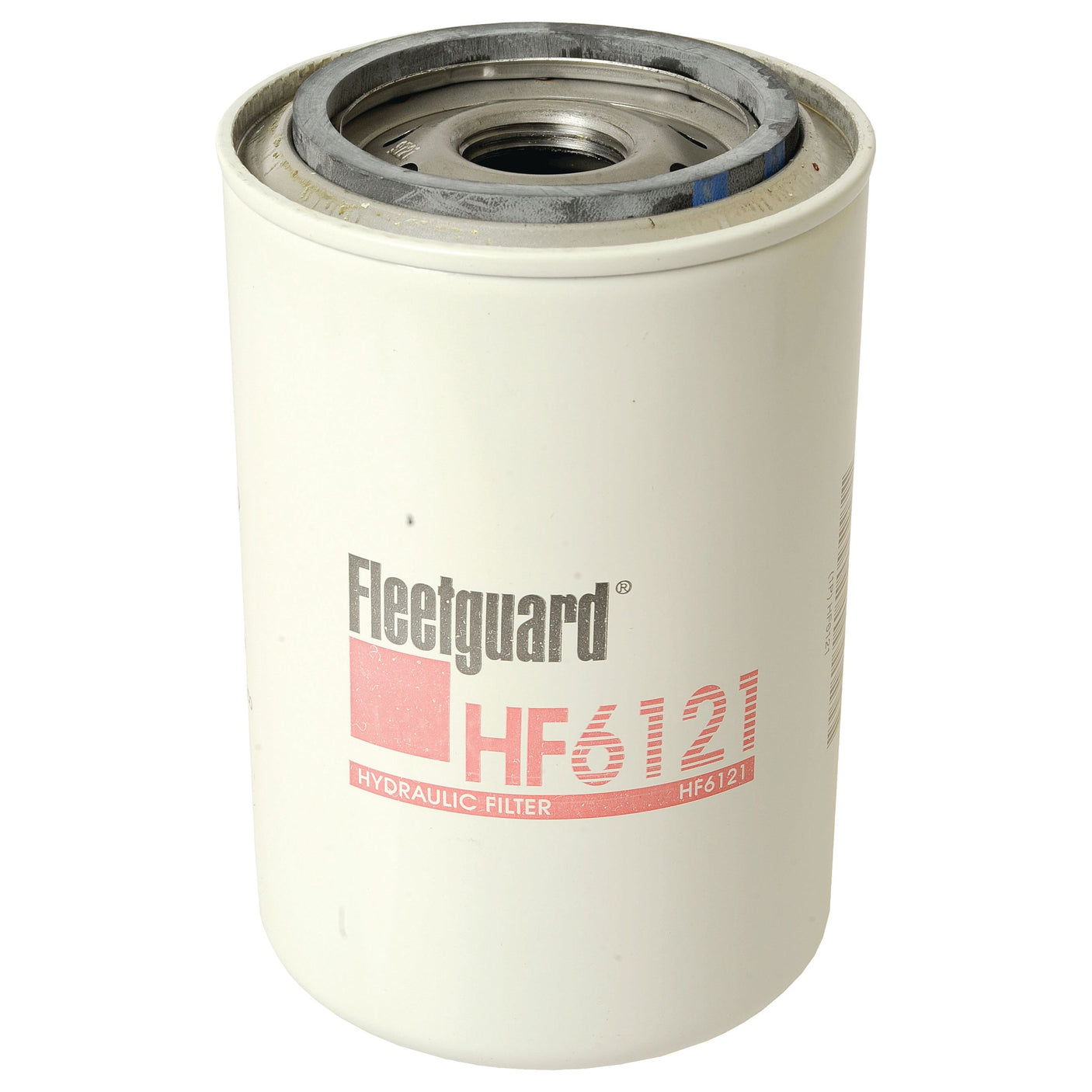 A cylindrical hydraulic filter (Sparex Part No. S.109289) with a white exterior features text indicating its model number HF6121 and a thread size of 1-12 UNF-2B, as part of the Sparex brand.