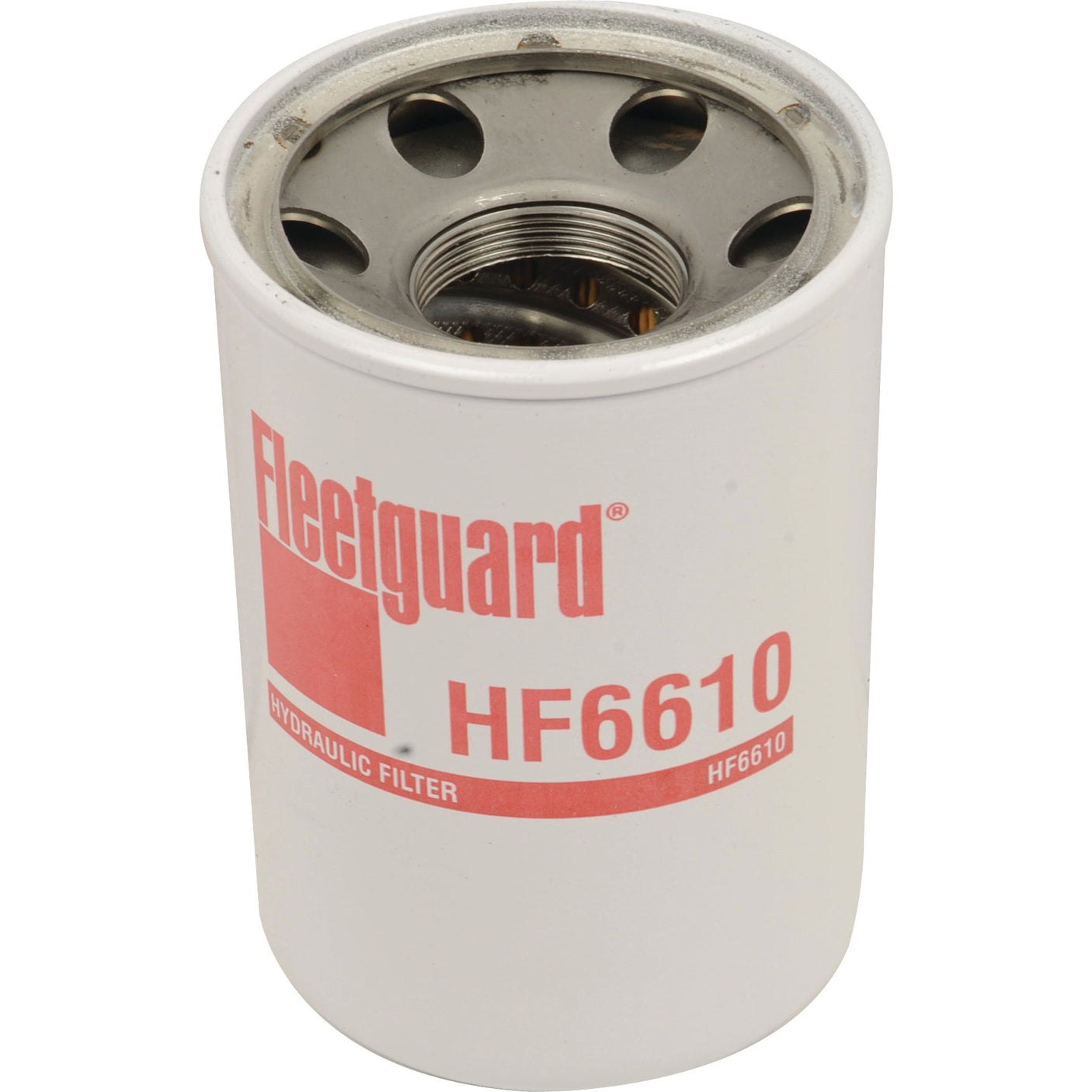 A white Sparex Hydraulic Filter - Spin On - HF6610 (Sparex Part No. S.109344) with red lettering, comparable in quality to the Donaldson P566922.