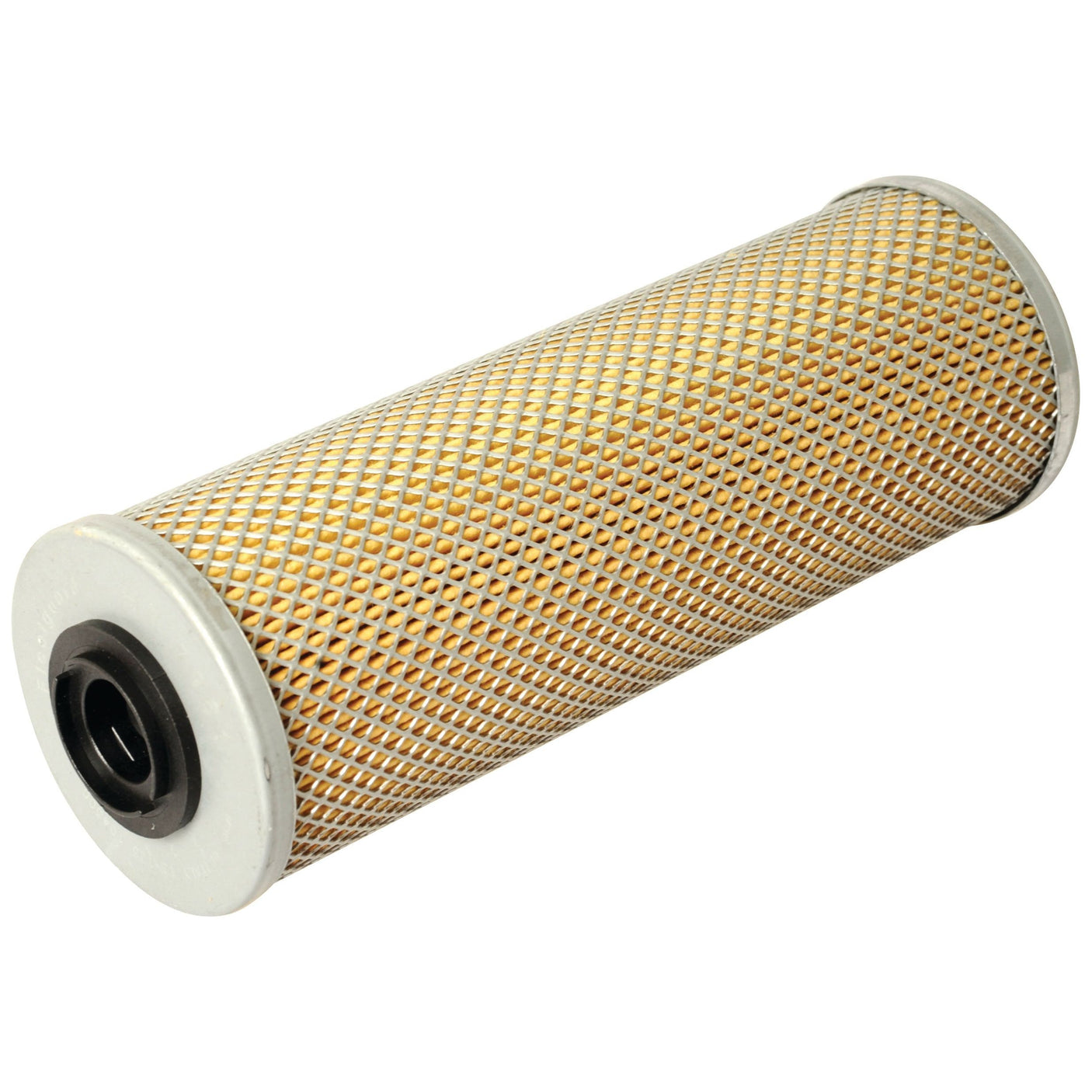 A Sparex Hydraulic Filter - Element - HF7981 (Sparex Part No.S.109371) designed for Ford New Holland vehicles, featuring a cylindrical shape, pleated paper design, and metal end caps.