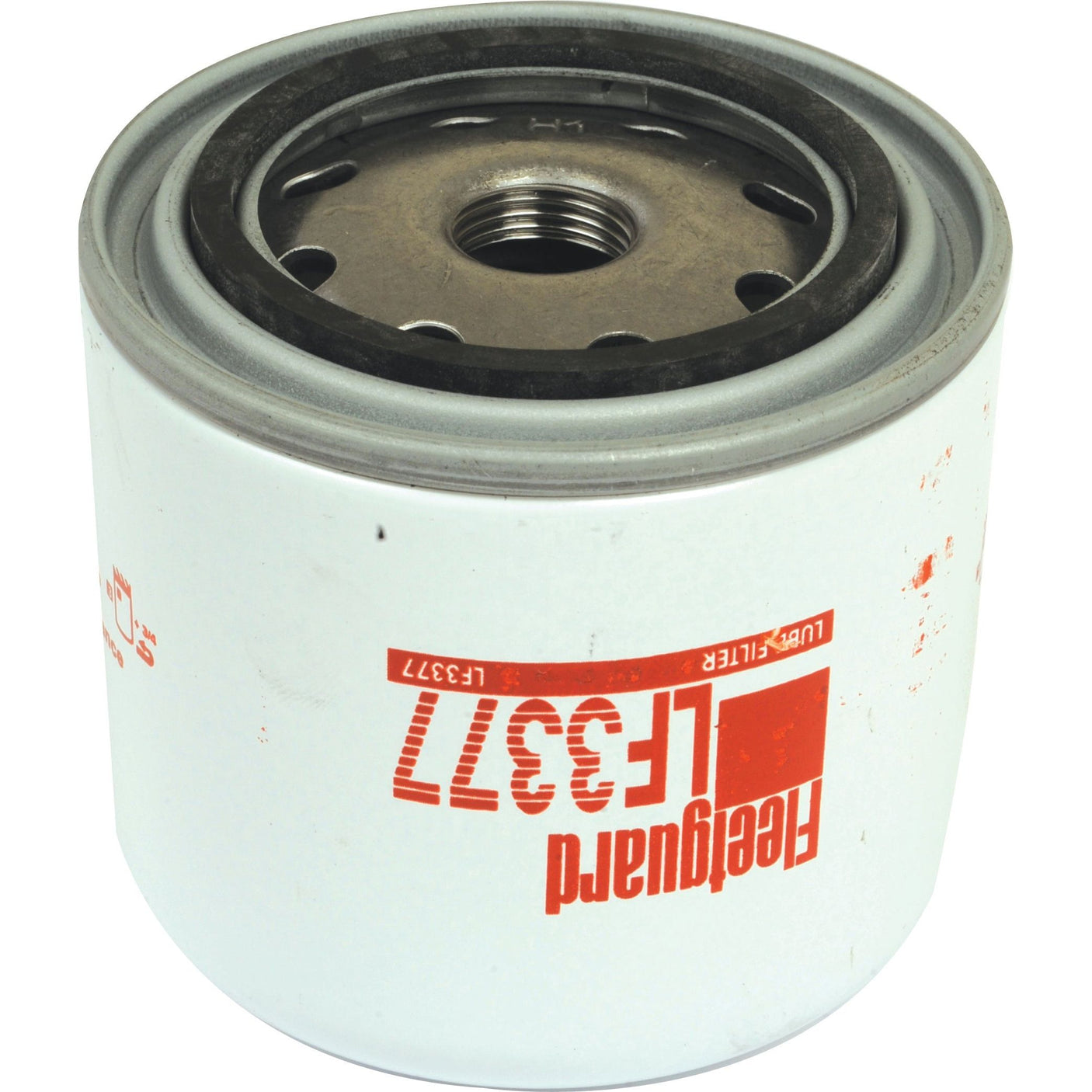 A white cylindrical oil filter featuring bold red text "Sparex LF3377" is displayed against a plain white background, ideal for Case IH equipment.