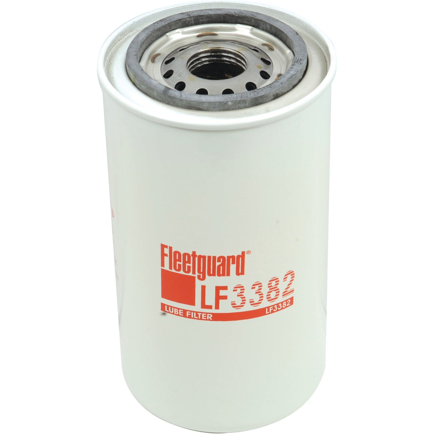 A white cylindrical Sparex oil filter, bearing "Sparex LF3382 Lube Filter" printed in red and orange text on the front, essential for maintaining International Harvester parts.