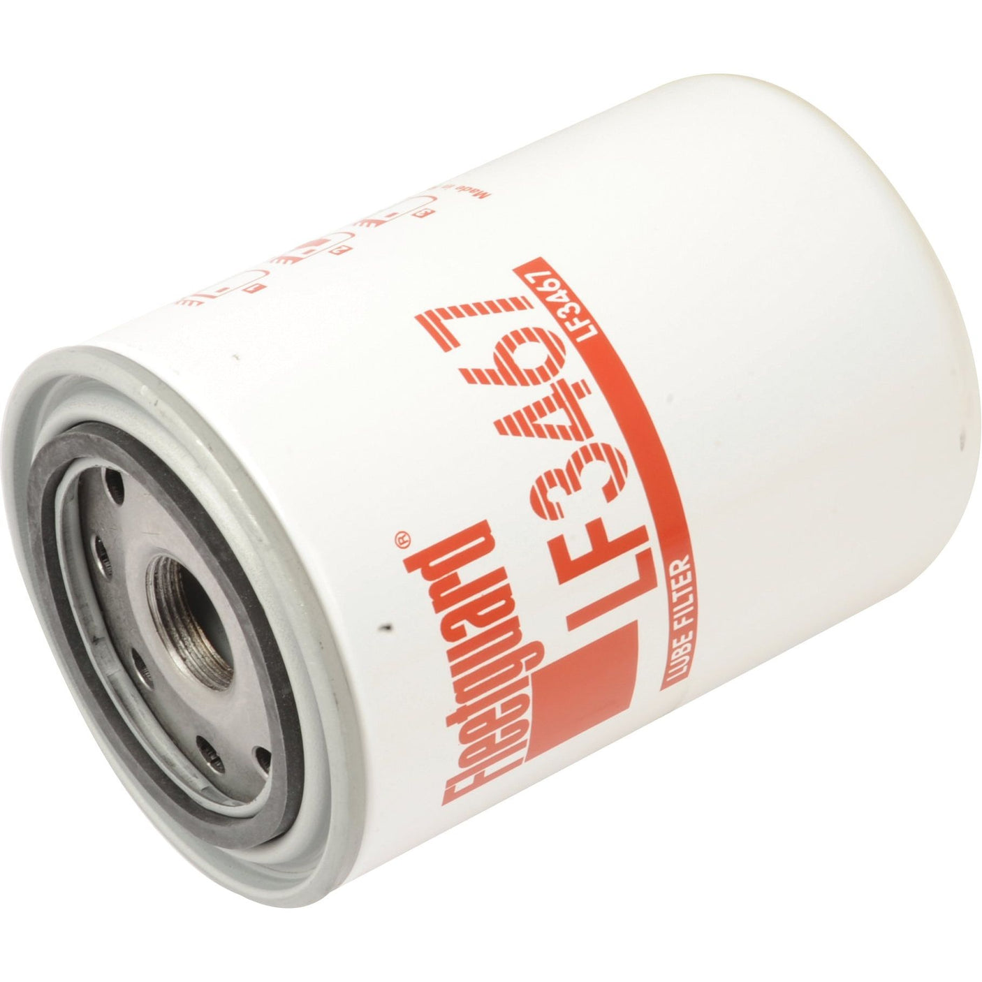 A cylindrical white oil filter with red text reading "Sparex S.109412 - LF3467" sits against a plain white background, suitable for John Deere 5075E tractors.