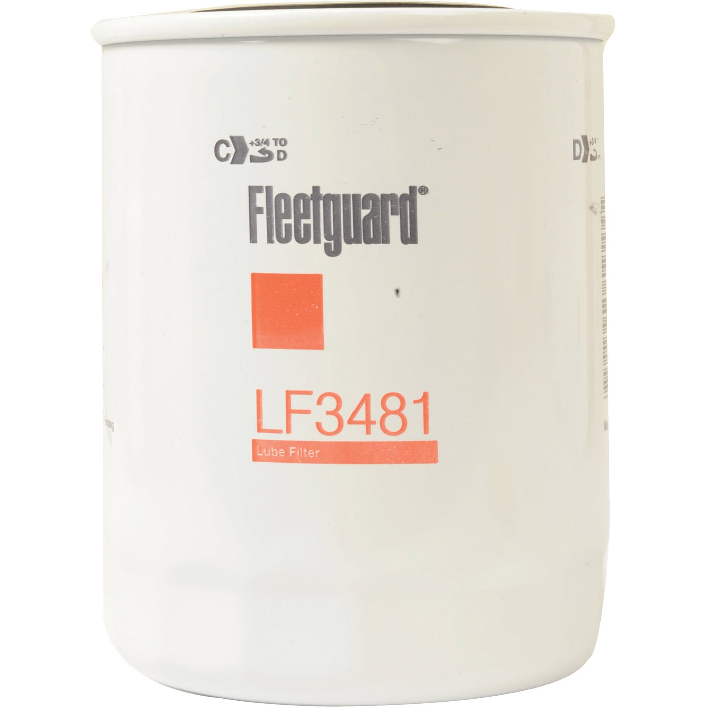 The Sparex Oil Filter - Spin On (S.109413 | LF3481) features a white cylindrical body with black and red text for part identification and is suitable for Fiat, Ford, and Renault vehicles. It serves as an excellent alternative to the 62138 filter.