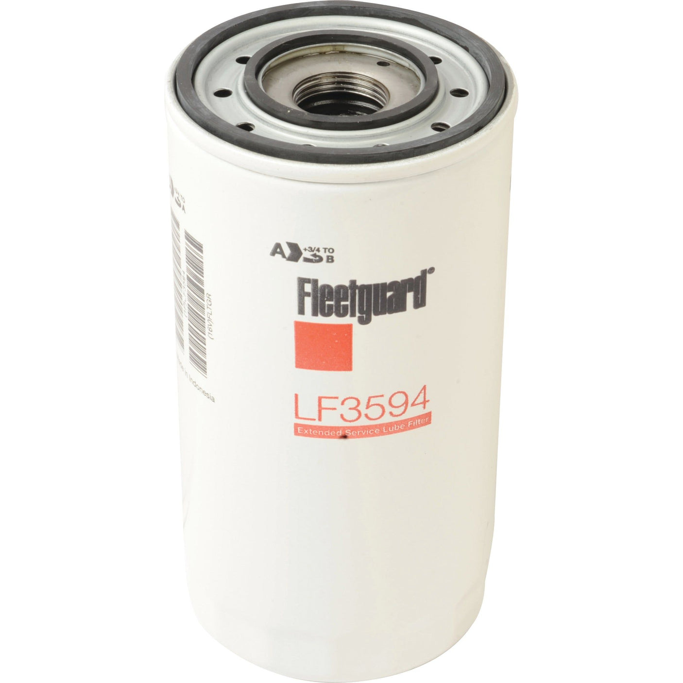 The Sparex Oil Filter - Spin On (LF3594) with part number S.109426, features a white exterior, a metallic top with multiple holes, and the "Extended Service Lube Filter" text printed in red. It is compatible with the Fiat 3750.