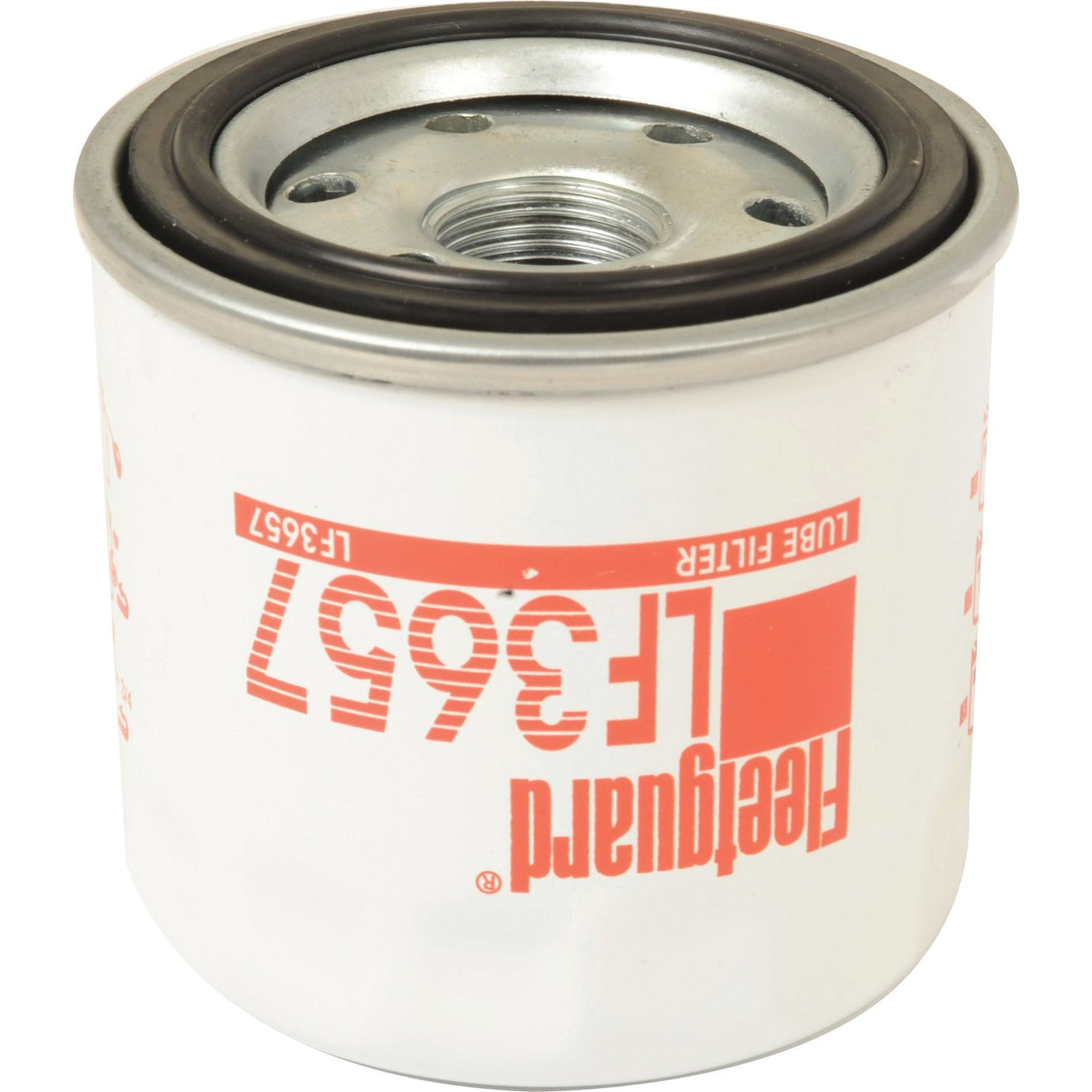 A white Sparex Oil Filter - Spin On - LF3657 (Sparex Part No. S.109435) with red text and a metal top, viewed from a slightly elevated angle. The M20 x 1.50 INT threading ensures a secure fit for various applications.