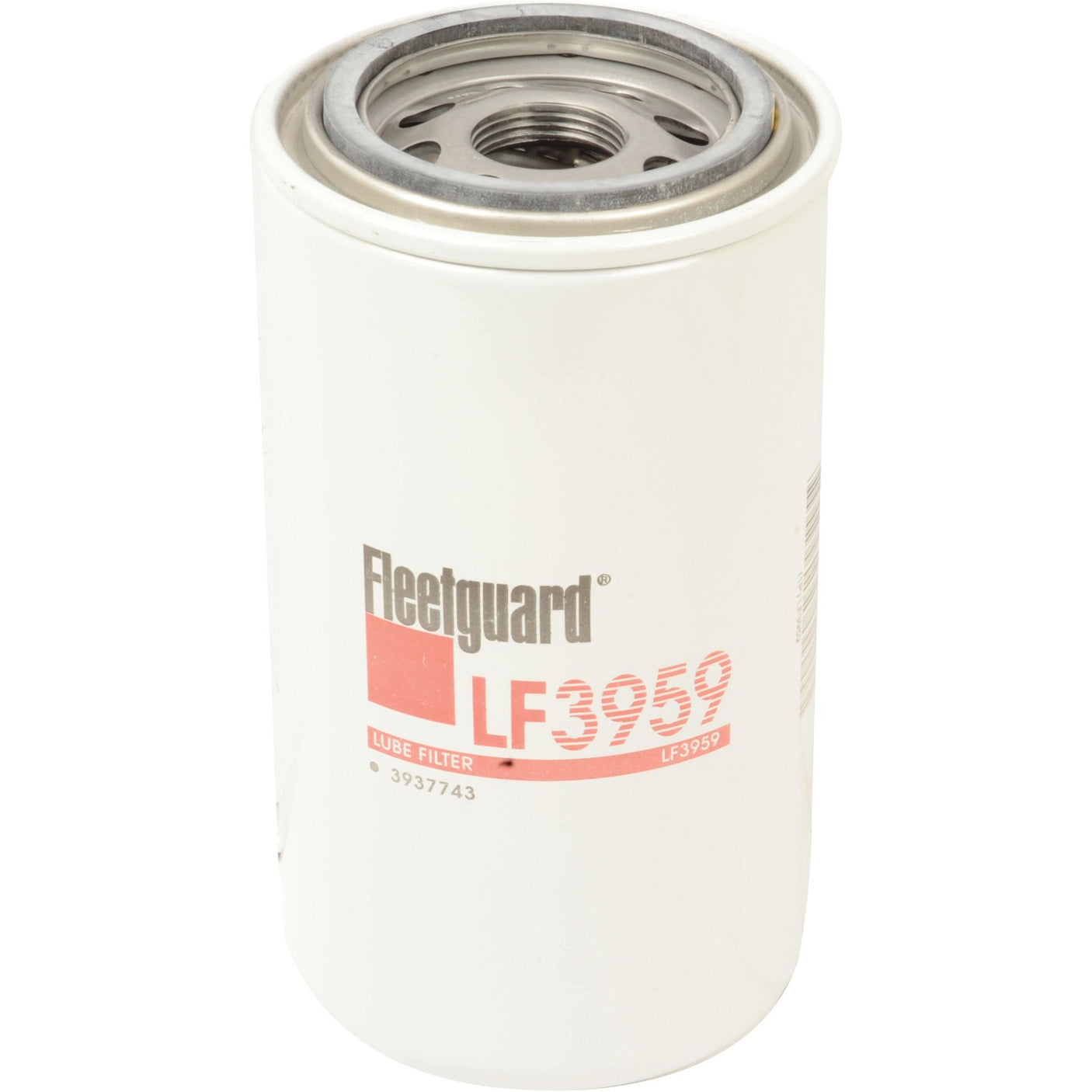 A white Sparex oil filter (Spin On - LF3959, Sparex Part No. S.109452) with model number and brand name printed in red and black text on the side, perfect for Case IH equipment.