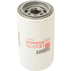 A white cylindrical oil filter labeled "Oil Filter - Spin On - LF3970" with a barcode on its side, perfect for JCB FASTRAC machinery, available as Sparex Part No. S.109453 from the brand Sparex.