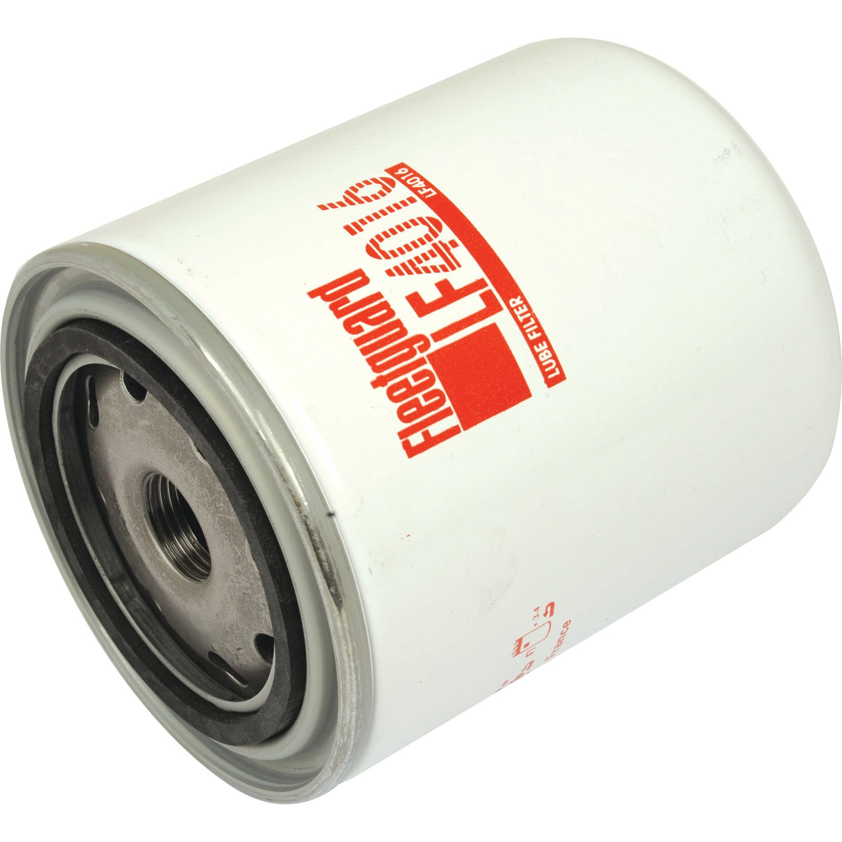 A white cylindrical oil filter featuring red "Fleetguard LF4016" branding, placed against a white background. This premium oil filter, compatible with Ford / New Holland machinery, is marketed under the Sparex brand as "Oil Filter - Spin On - LF4016" with Sparex Part No. S.109458 and is similar in style to the Fleetguard LF678 model.