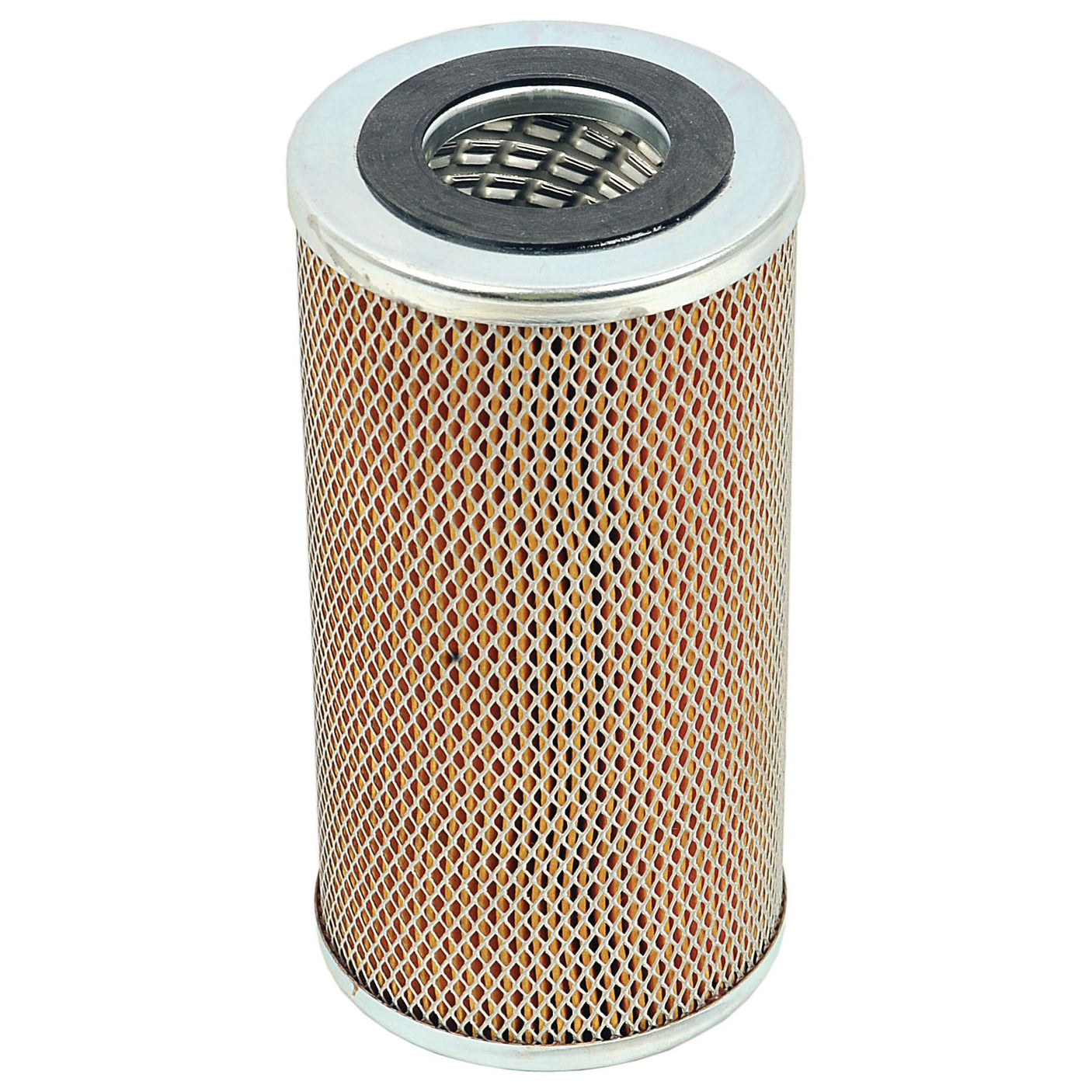 A cylindrical metal mesh Sparex Oil Filter - Element - LF566 (Sparex Part No. S.109479) with a central hole, suitable for use in machinery or automotive applications.