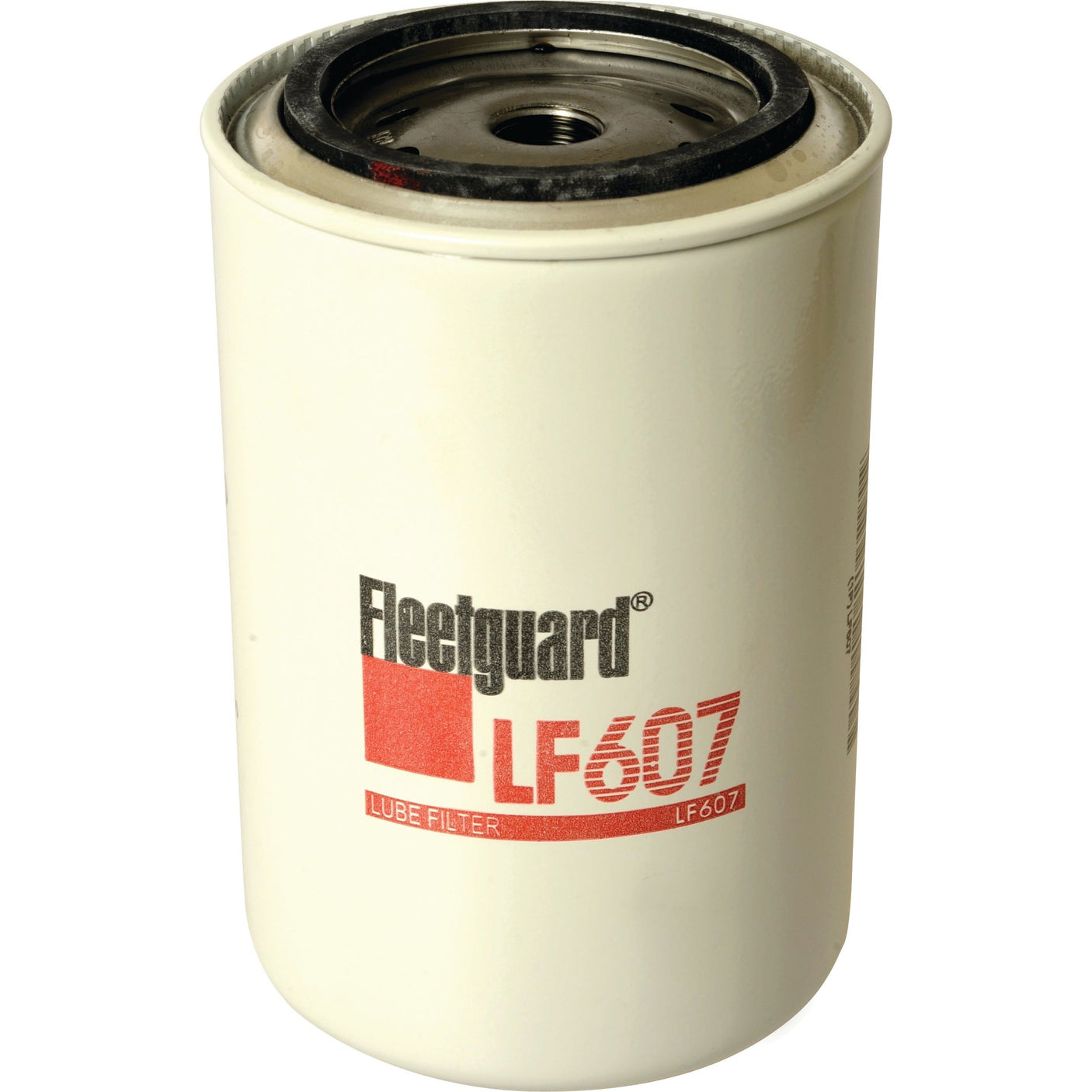 A white Sparex Oil Filter - Spin On - LF607 (Sparex Part No. S.109494) for automotive and Massey Ferguson machinery use.