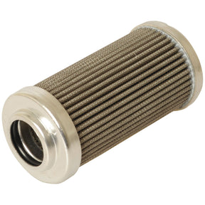 The Hydraulic Filter - Element - ST1337 (Sparex Part No.S.109534) by Sparex is a cylindrical metal mesh hydraulic filter featuring a pleated design and metallic caps on both ends, designed for filtration purposes.