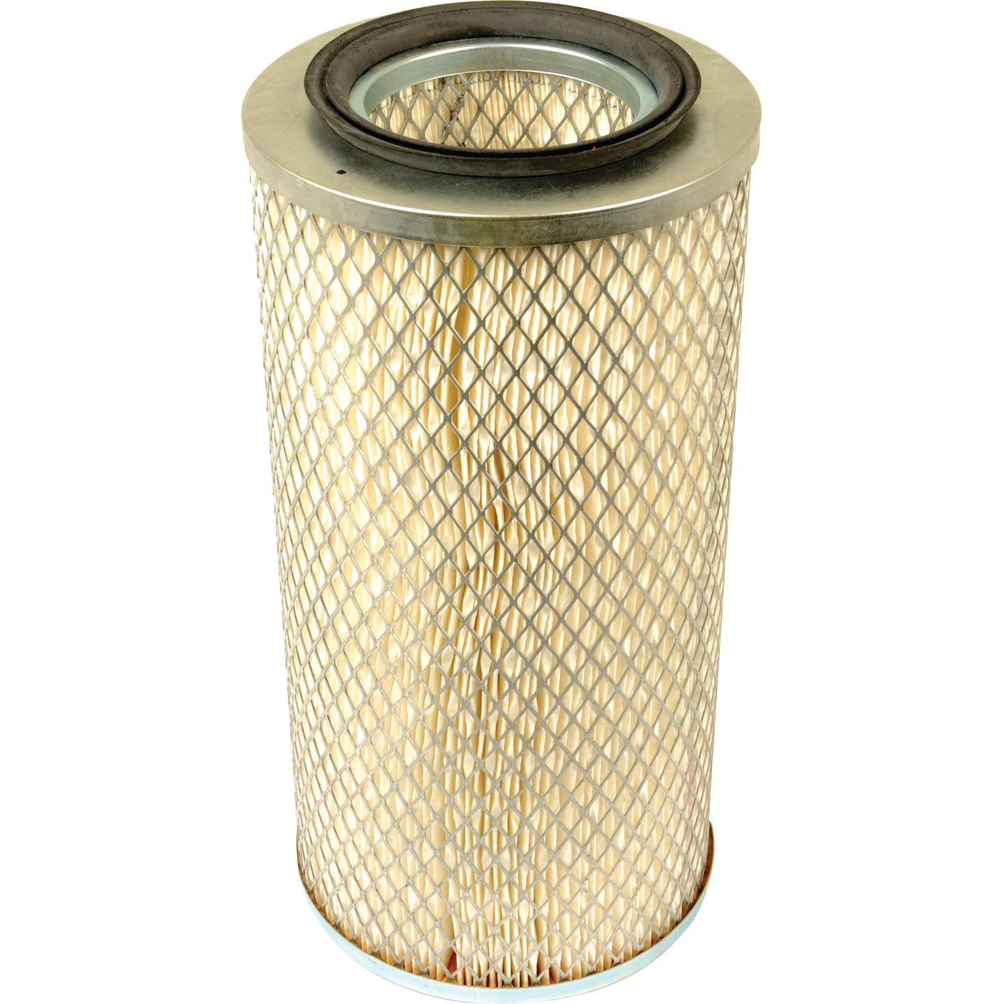 A Sparex Air Filter - Outer (AF991 | S.109549) featuring a metal frame and mesh cover, ideal for Deutz-Fahr AGROSTAR applications.