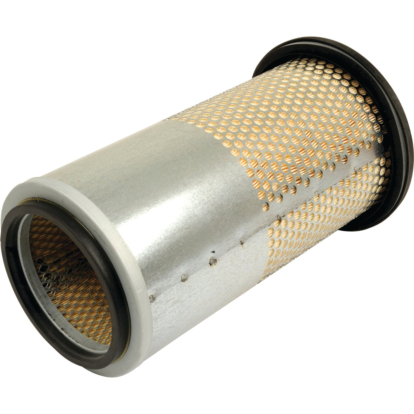 A cylindrical air filter with a metal mesh exterior and rubber seals on both ends, compatible with Fleetguard systems: Air Filter - Outer - AF25501 | Sparex Part No.S.109561 by Sparex.