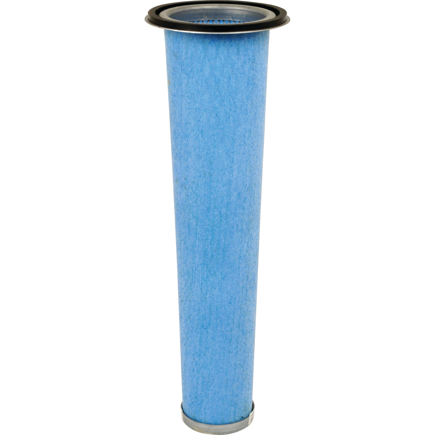 A tall, cylindrical blue Sparex air filter, model AF25503 (Sparex Part No. S.109562), featuring black and white end caps, stands upright against a plain white background.