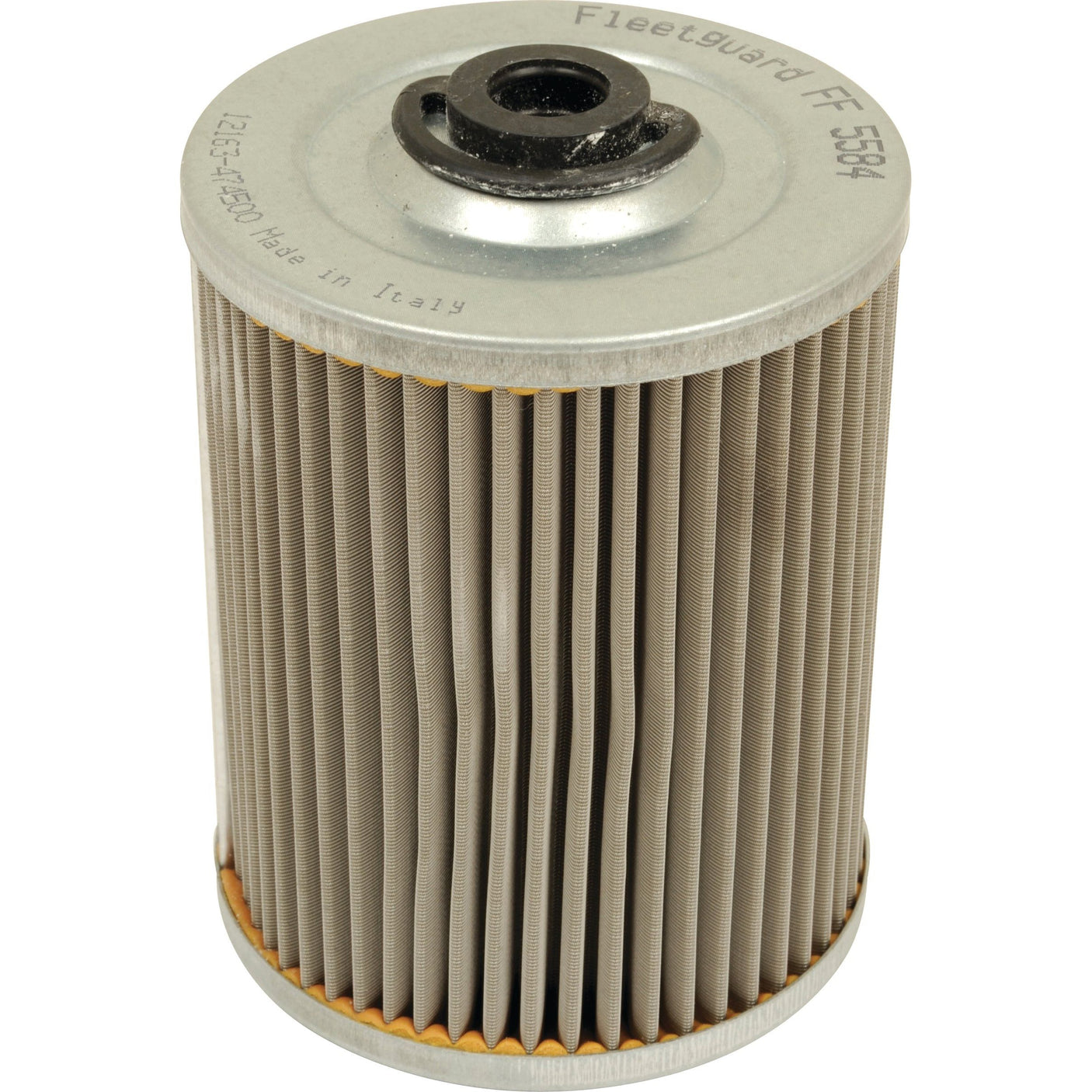 Sparex Fuel Filter - Element FF5584 (Sparex Part No. S.109588) features a black gasket on one end and pleated material for filtration, offering quality similar to Hifi-Jurafil Filters.