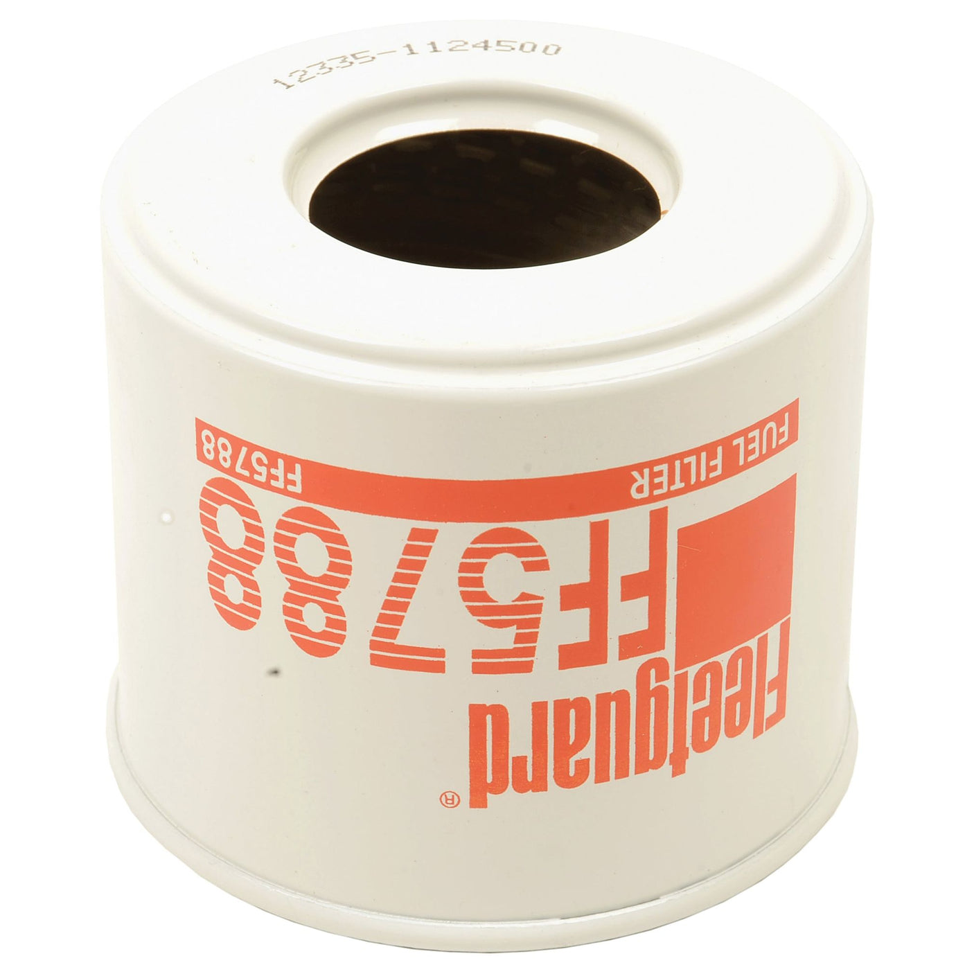 A white Sparex fuel filter element, part number S.109592 (Fleetguard FF5788) with red lettering and the part number 12335-1124500 printed on the top edge, is compatible with Claas AXOS tractors.