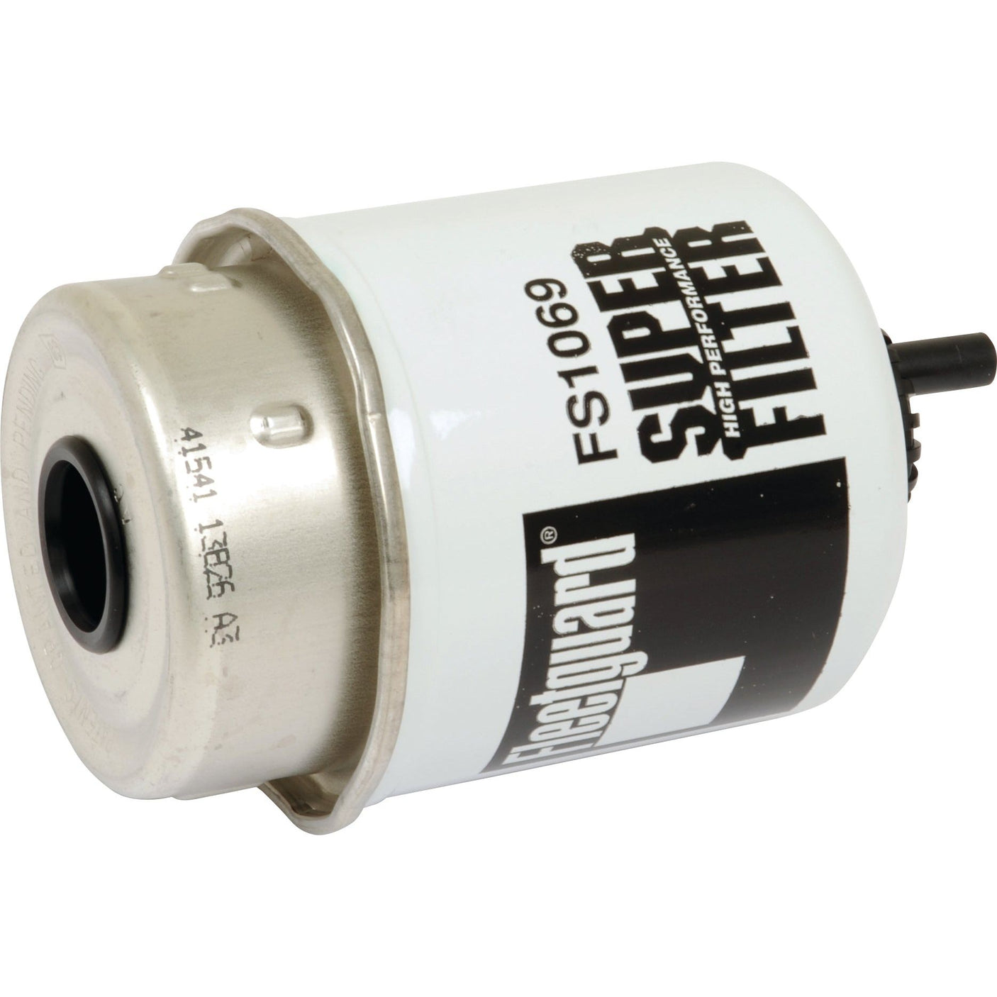 A cylindrical fuel filter labeled "Fuel Separator - Element - FS1069" (Sparex Part No. S.109595) by Sparex, designed for high performance and efficiency in fuel filtration systems, ideal for machinery like the JCB 3CX.