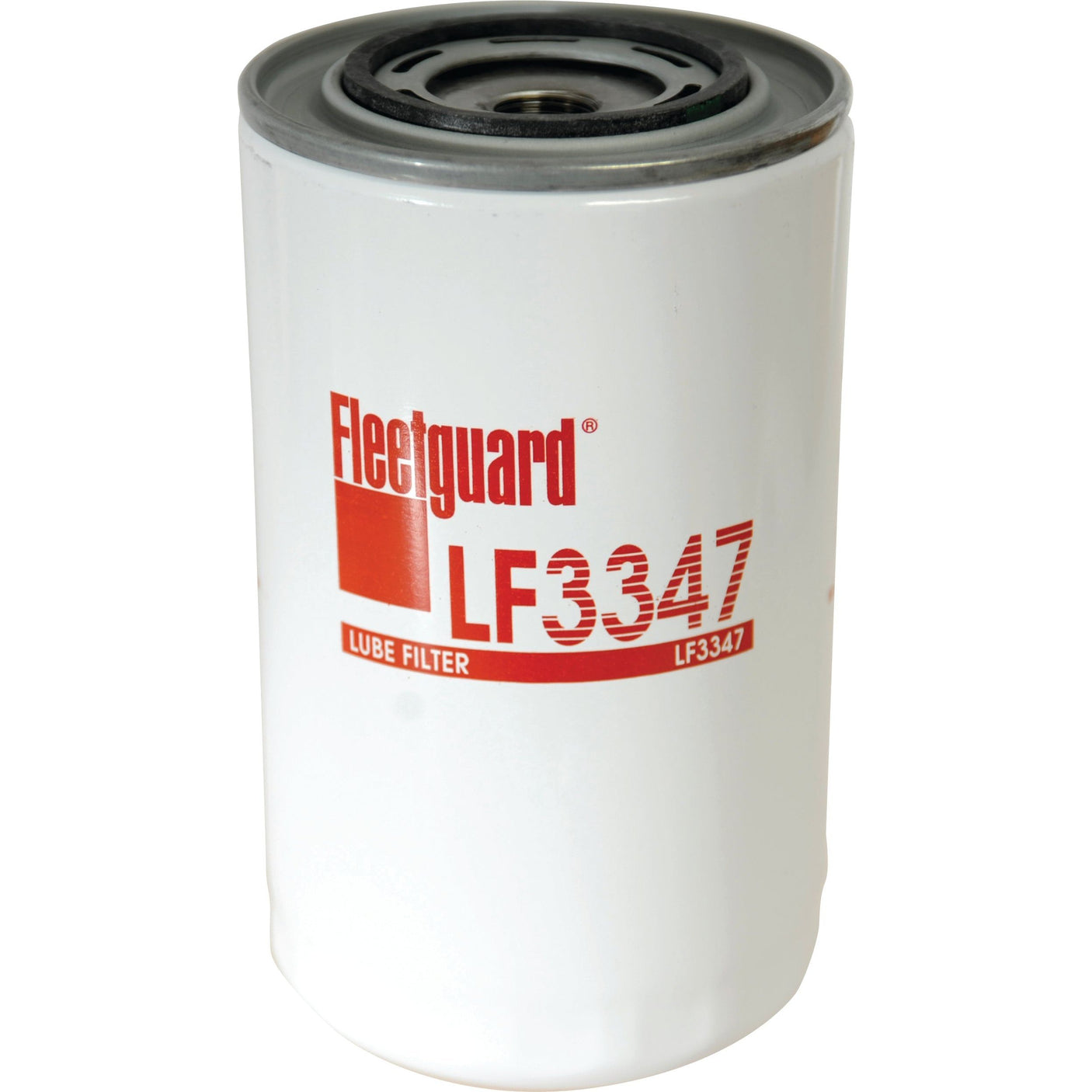 A white Sparex Spin On Oil Filter, perfect for Fiat tractors, with model number LF3347 (Sparex Part No. S.109623) printed in red text and featuring a 3/4 - 16 UNF-2B thread.