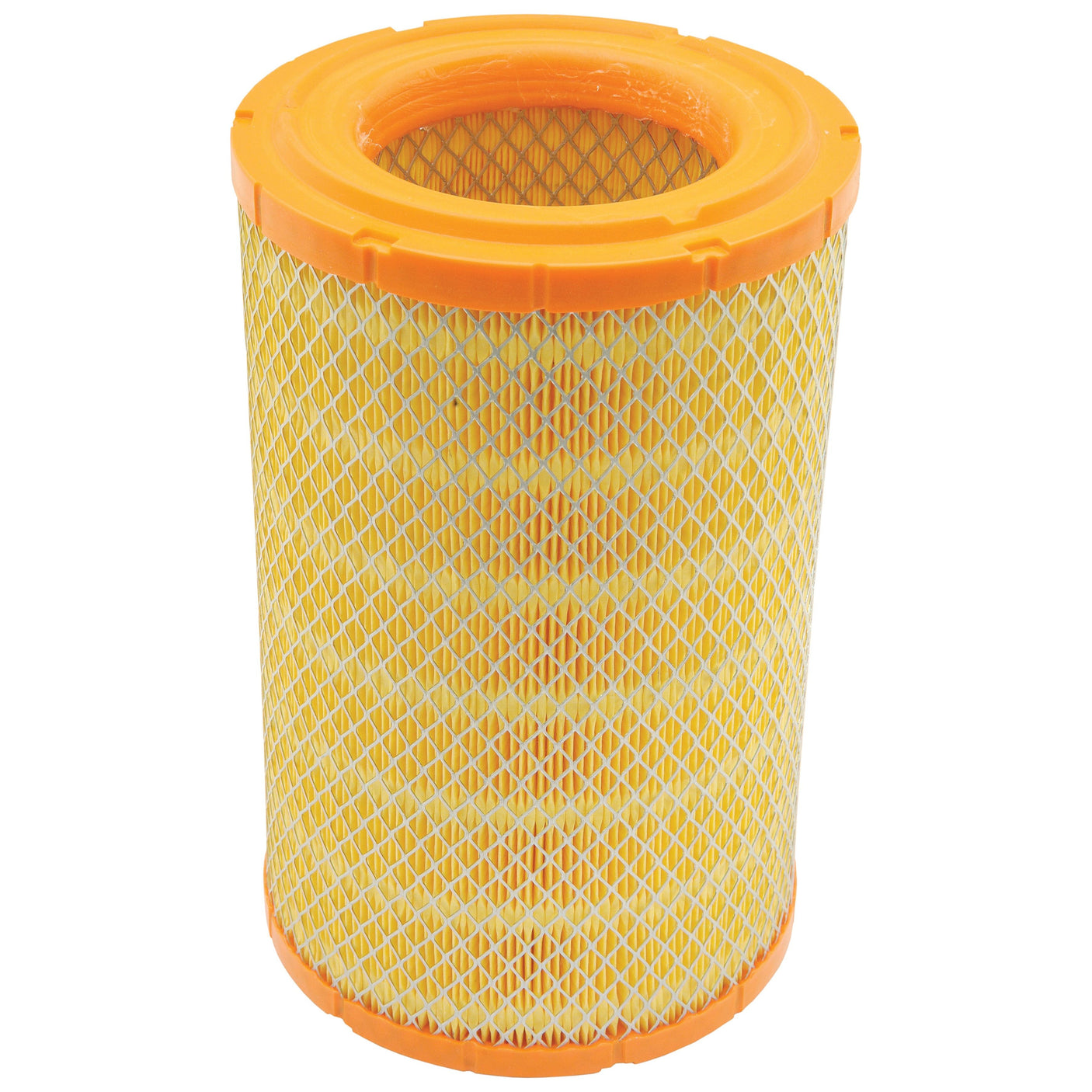 A cylindrical orange and yellow air filter with a grid-like surface pattern, Sparex Part No. S.109705 from the brand Sparex, similar to the McCormick CX100 series or Donaldson Filters P951545.