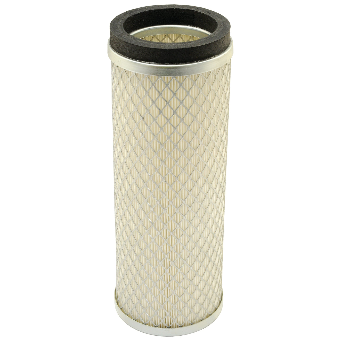 A Sparex Air Filter - Inner (Sparex Part No. S.109758) featuring a cylindrical design with a metal mesh exterior and black rubber ends.