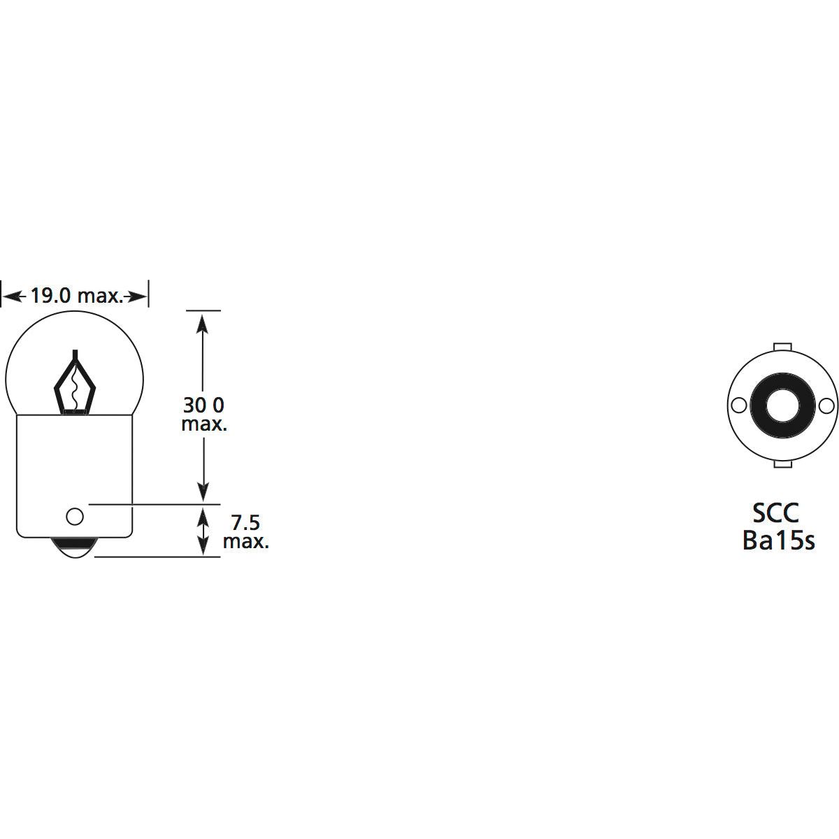 Halogen Side | Indicator Bulb, 24V, 5W, BA15s Base
 - S.109950 - Farming Parts