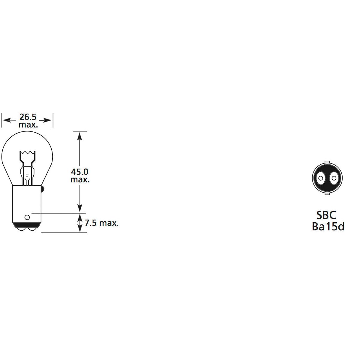 Halogen Side | Indicator Bulb, 12V, 21W, BA15d Base
 - S.109960 - Farming Parts