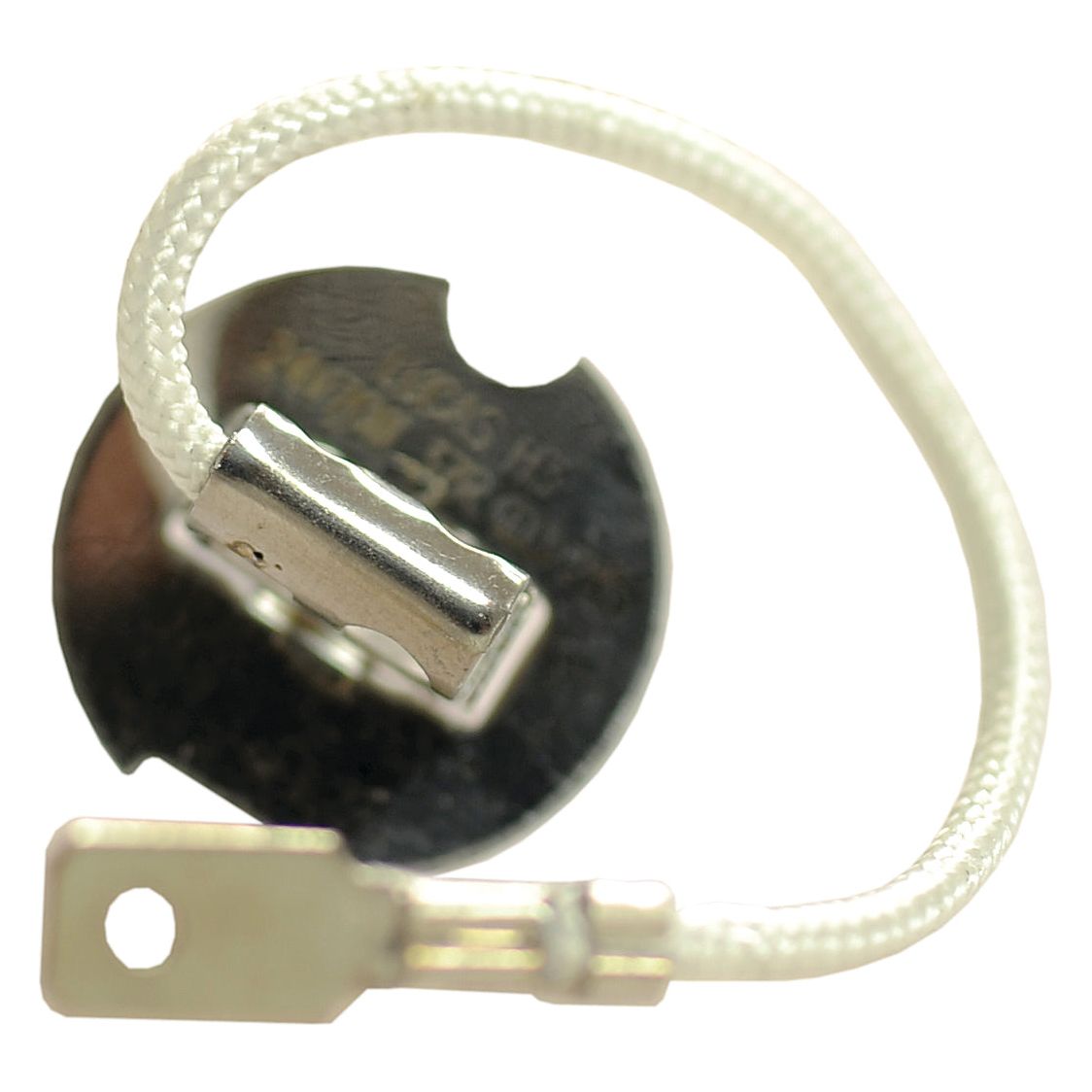 A compact metallic component with a white braided cable, compatible with the H3 Halogen Light Bulb (24V, 70W, PK22s) designed for use in Lucas halogen light systems, branded by Sparex and listed under Sparex Part No. S.109976.
