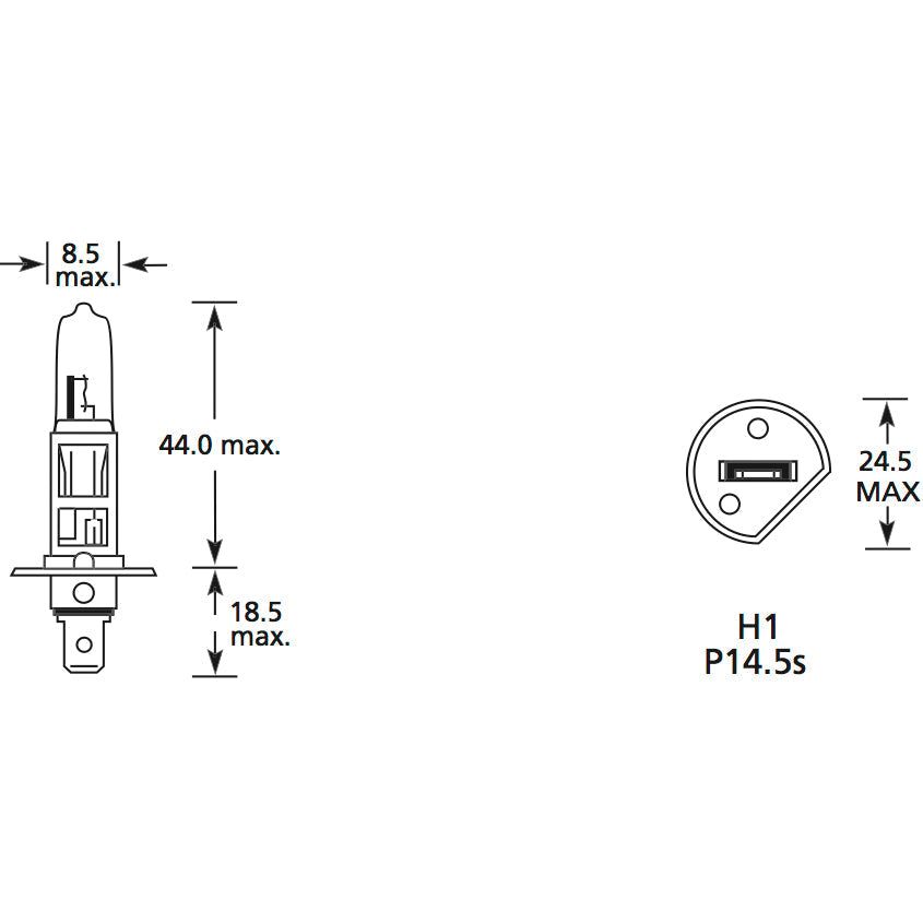 Halogen Plough Bulb, 12V, 100W, P14.5s Base
 - S.109978 - Farming Parts