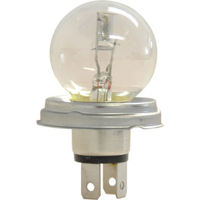 The Sparex Light Bulb (Filament), 24V, 50W, P45t (Box 1 pc.), part no. S.109986, is a transparent, round light bulb with a metal base and two prongs for electrical connection that fits perfectly into the ECE Category R2 standard.