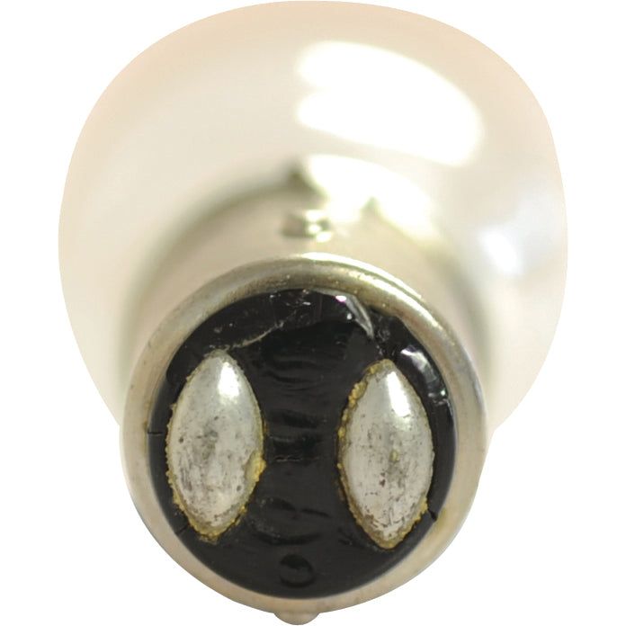 Close-up view of the bottom end of a Sparex light bulb (Filament), 24V, 5W, BAY15d (Sparex Part No.S.110009), featuring a metal base and two contact points.