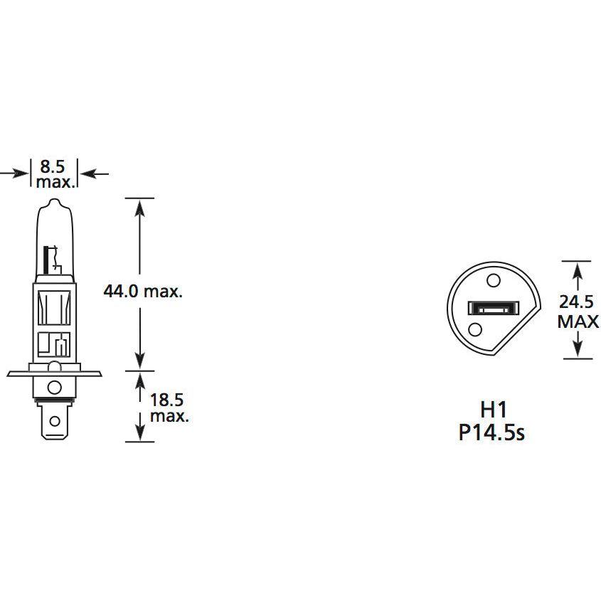 Halogen Plough Bulb, 12V, 55W, P14.5s Base
 - S.110042 - Farming Parts