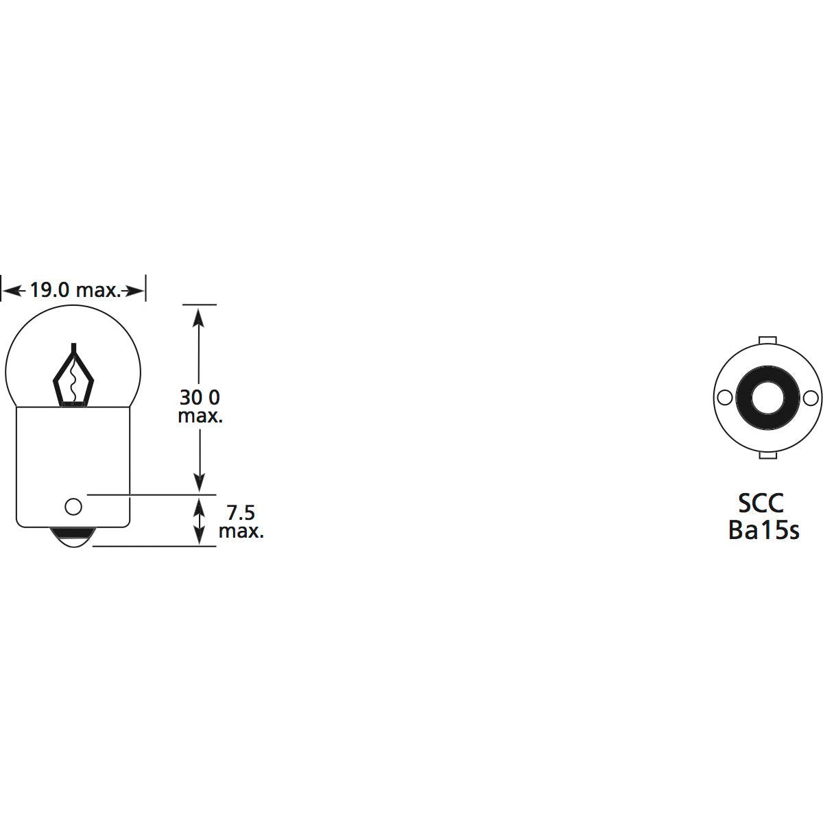 Halogen Side | Indicator Bulb, 12V, 10W, BA15s Base
 - S.110059 - Farming Parts