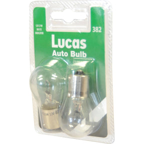 A package of two Sparex Light Bulbs (Filament), model number S.110063, with 12V 21W BA15s specifications. The clamshell plastic packaging features a green and white label.