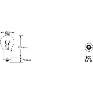 Halogen Side | Indicator Bulb, 12V, 21W, BA15s Base
 - S.110063 - Farming Parts