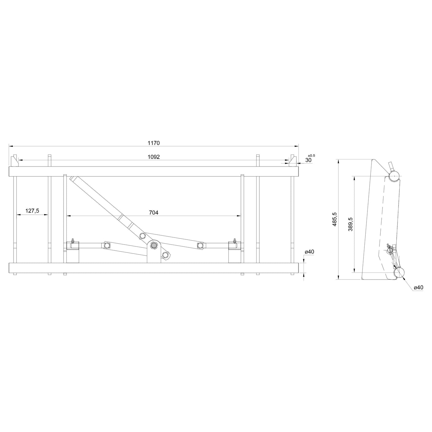 Quick Change Frame - Weld On
 - S.110173 - Farming Parts