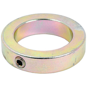 A Sparex Metric Shaft Locking Collar, featuring a 60mm ID, 90mm OD, and a height of 20mm. It is equipped with a set screw and has a slightly reflective finish. The collar features a round, hollow center and a smooth surface (Sparex Part No. S.11023).