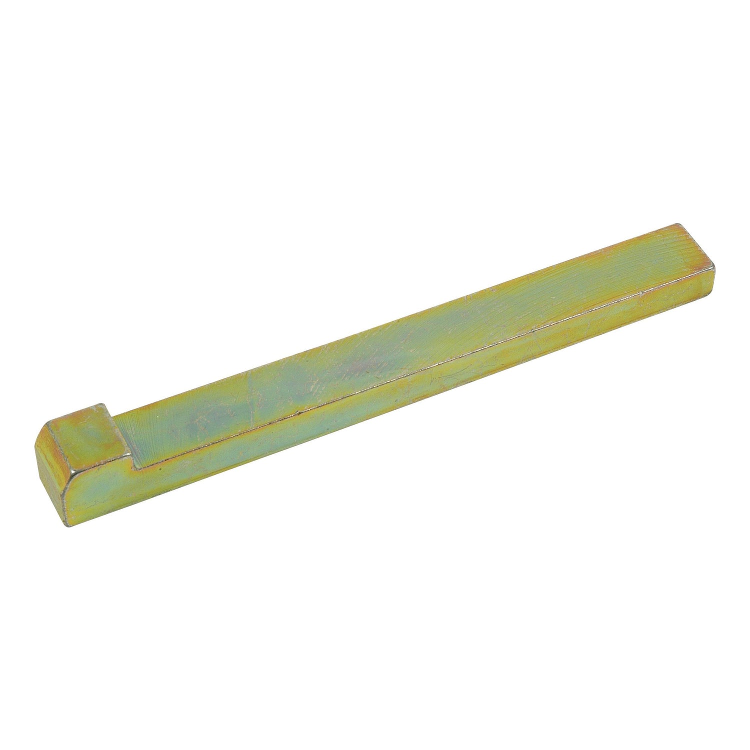 A Sparex Metric Gib Head Key with a beveled tip and dimensions of 14 x 9.0 x 120mm, adhering to DIN 6884/6887 standards, is perfect for precision machining applications.