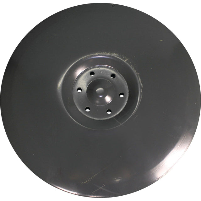 A smoothly contoured, circular black metal disc with a central mounting hole pattern, ideal for Claas CORTO machinery. The Sparex Sliding Saucer (OD: 620mm) is designed as a replacement part compatible with OE Reference 0009474421, ensuring reliability and quality.