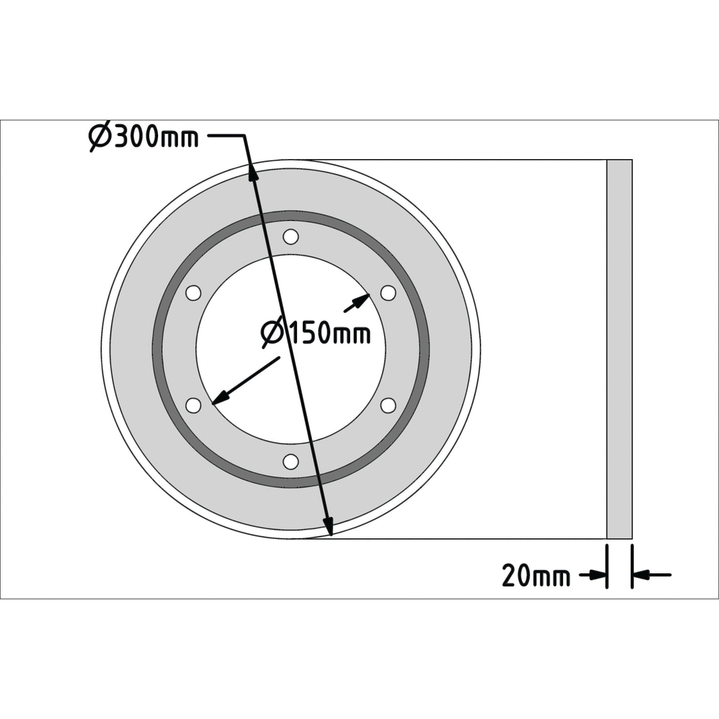 Drum Cover -  OD: 300mm, 150mm, Hole centres: 174mm, Thickness:20mm - Replacement for Deutz-Fahr
 - S.110602 - Farming Parts