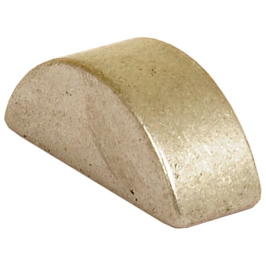 A small, metallic, semicircular object with a flat base and an arched top, resembling the Sparex Metric Woodruff Key 10 x 11mm (DIN 6888), Part No. S.11066.